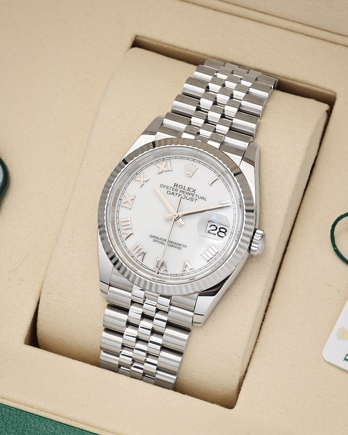 White Roman Rolex Datejust 36 126234 | Noahs Fine Watches & Jewelry TX