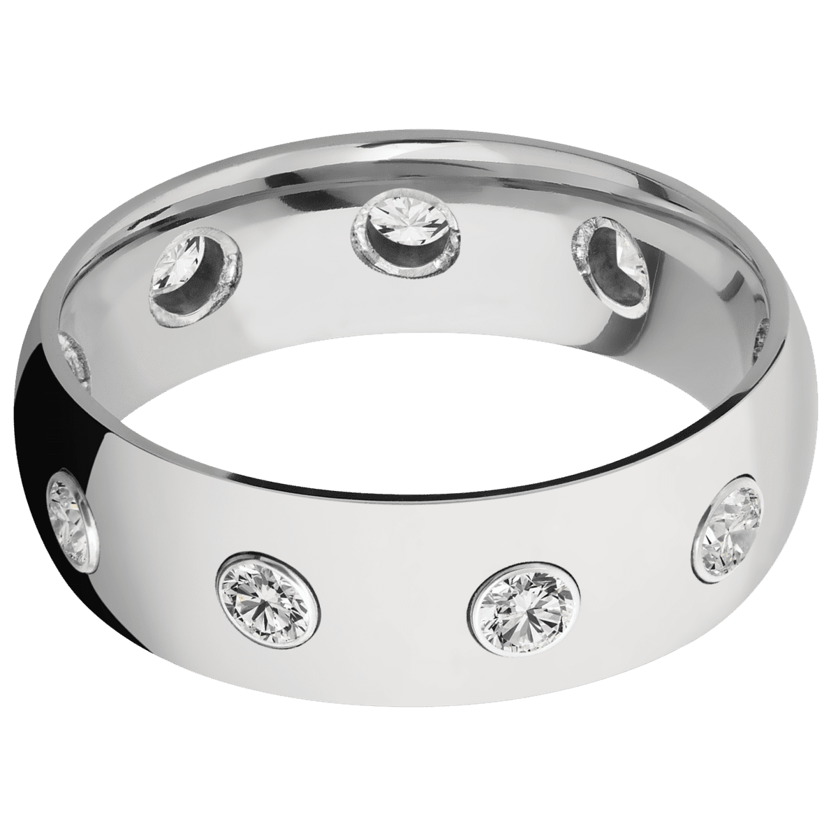 Palladium Silver + Polish Finish