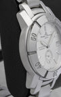 Baume and Mercier Capeland Automatic Diver watch with a white dial sub-second tracking date window and stainless steel rotating bezel
