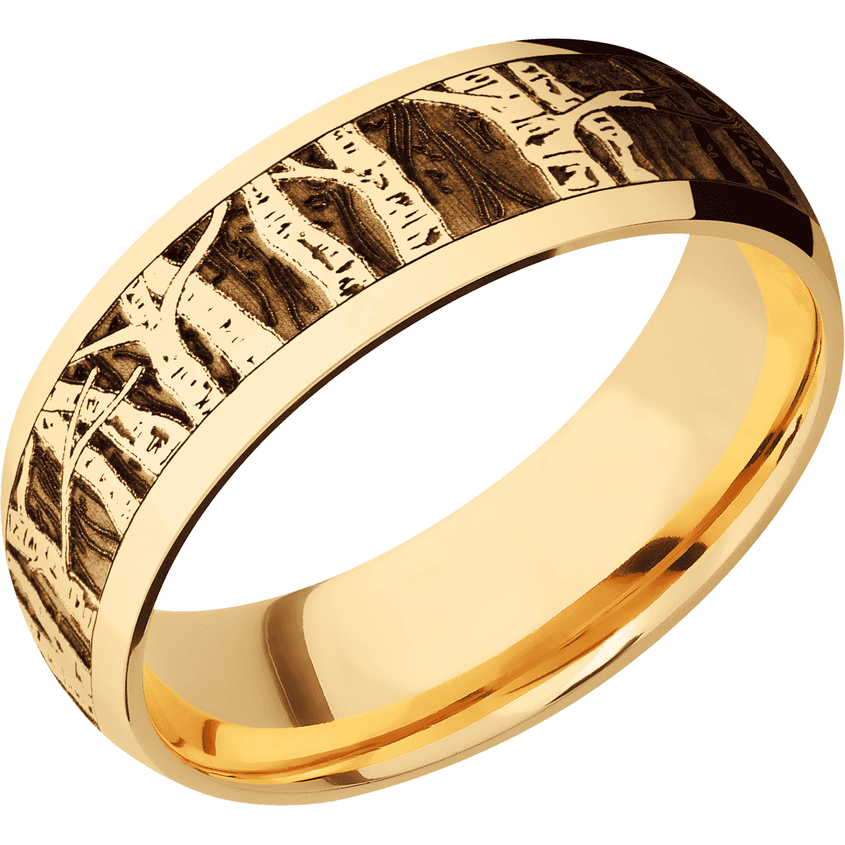 14K Yellow Gold + Polish Finish