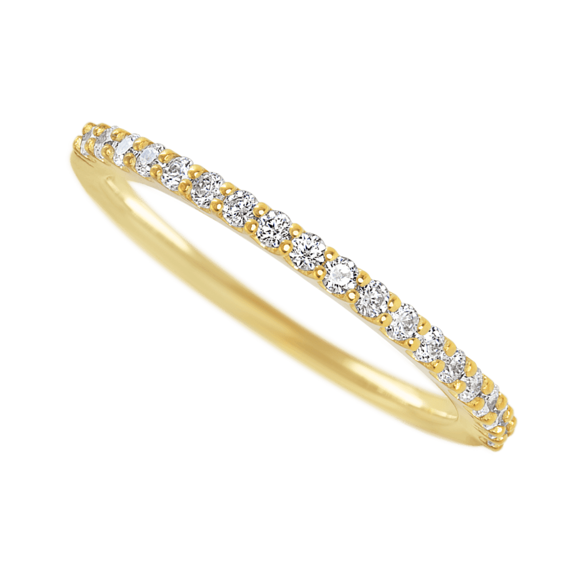14K Yellow Gold band with 21 Round Lab Grown Diamond having TCW-.32