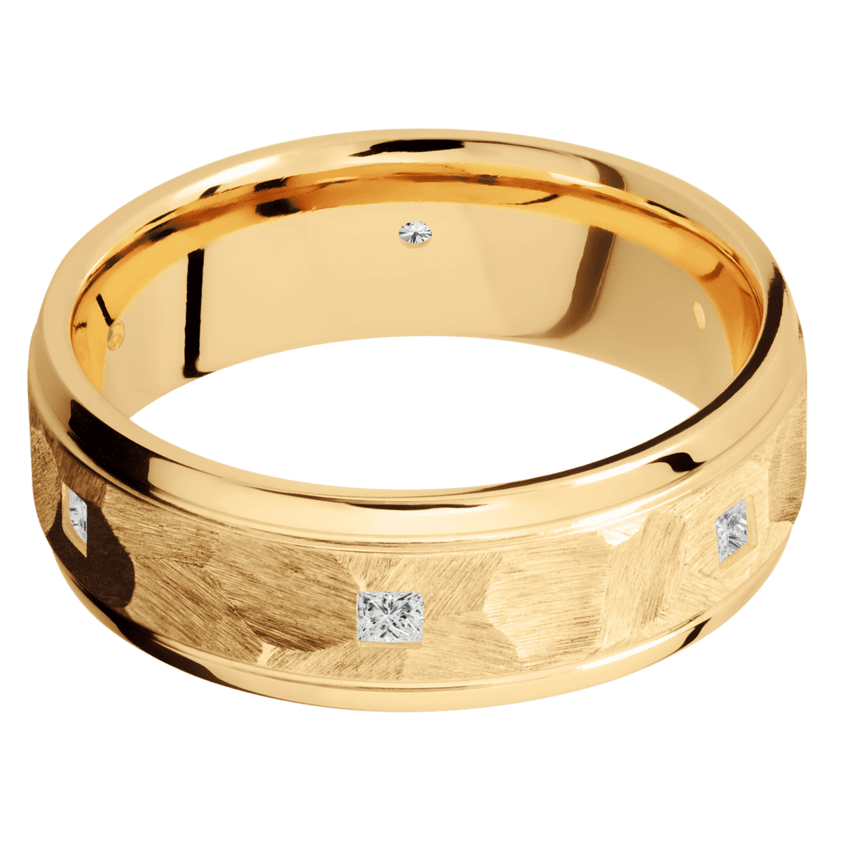 10K Yellow Gold + Rock , Polish Finish