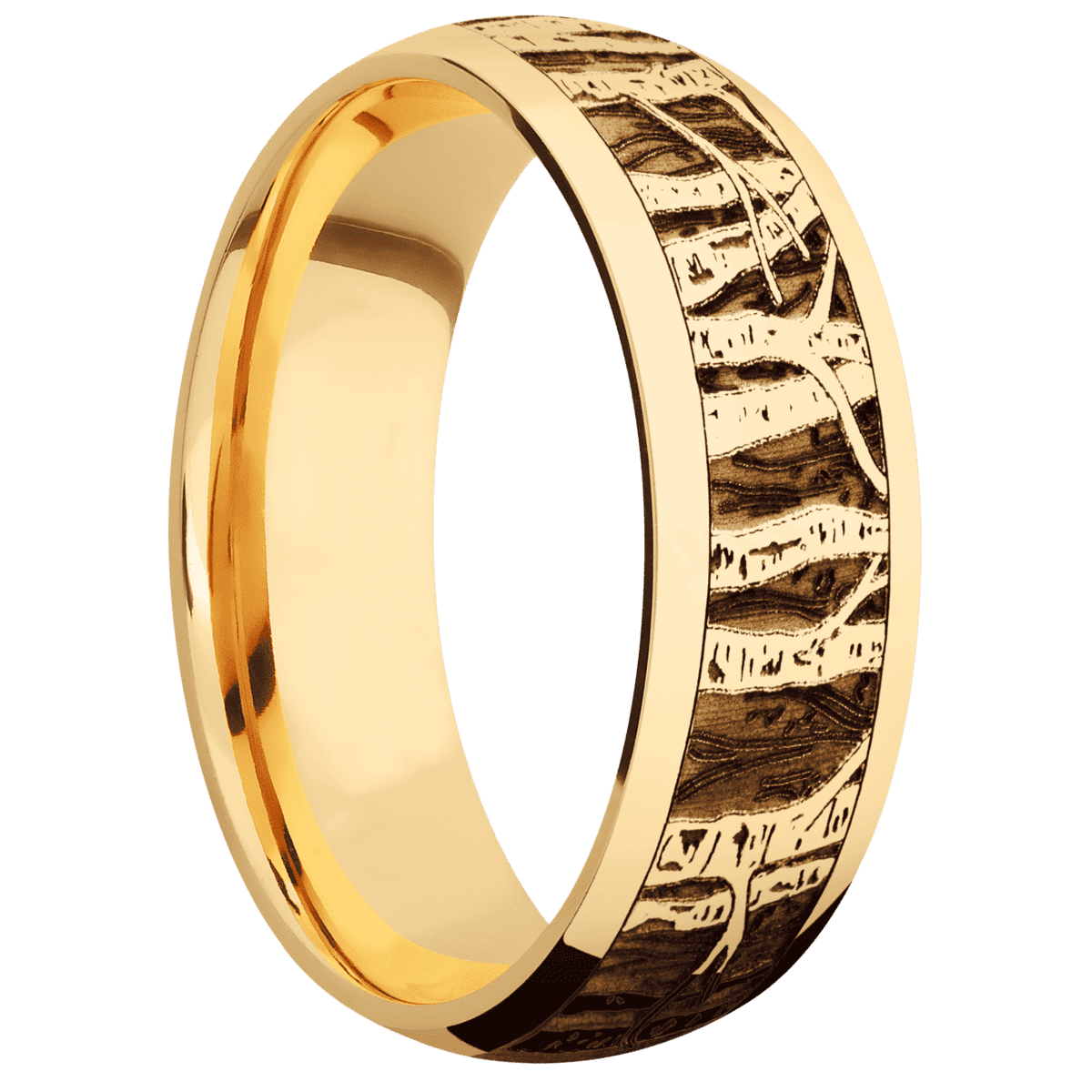 14K Yellow Gold + Polish Finish