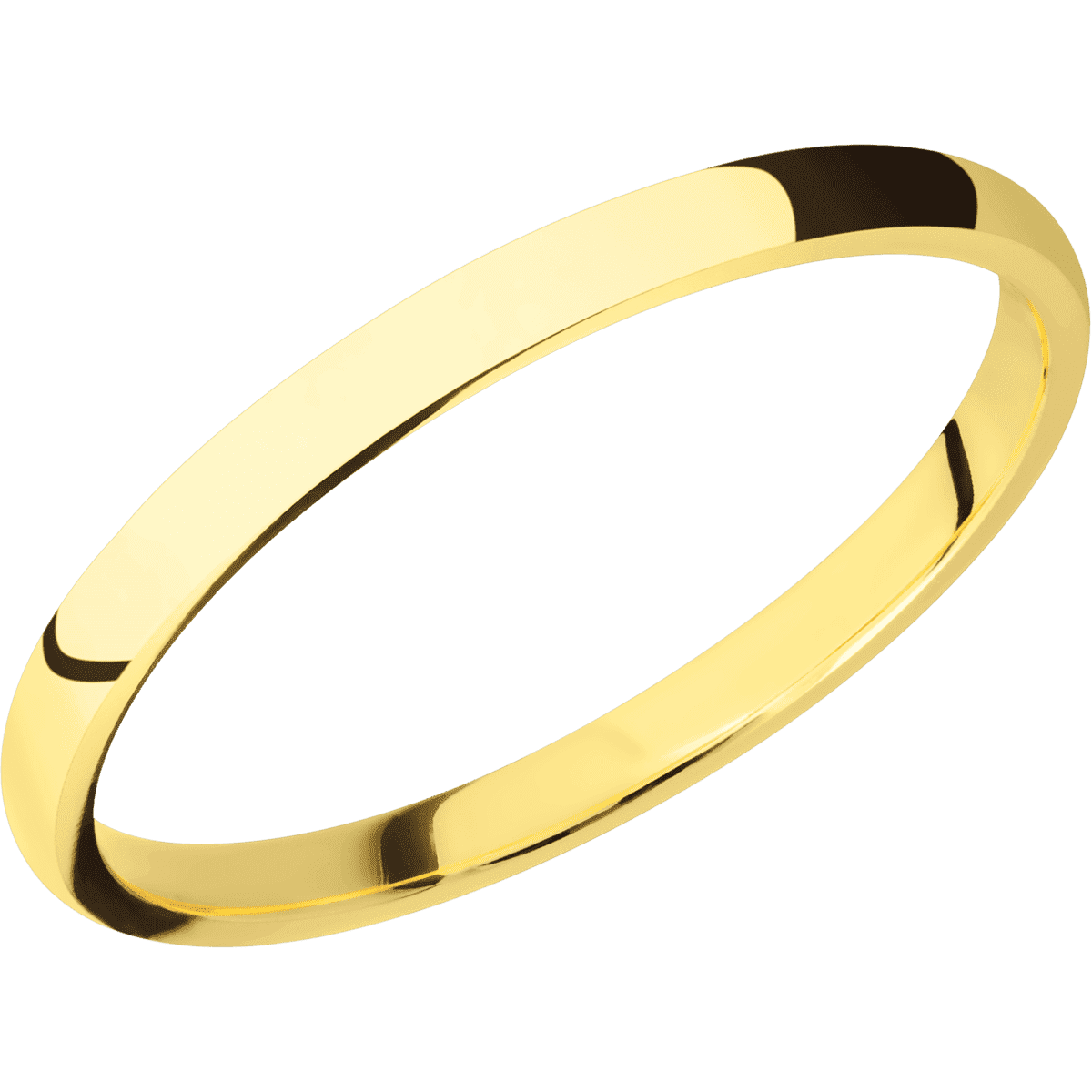 18K Yellow Gold + Polish Finish