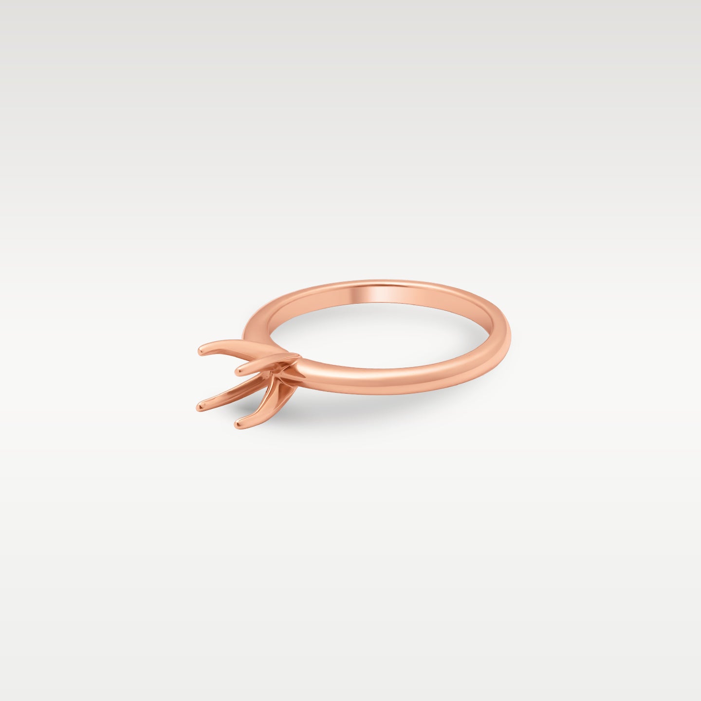 6mm 4-Prong Ring Setting in 14K Rose Gold | Frisco, Texas Jewelry Store