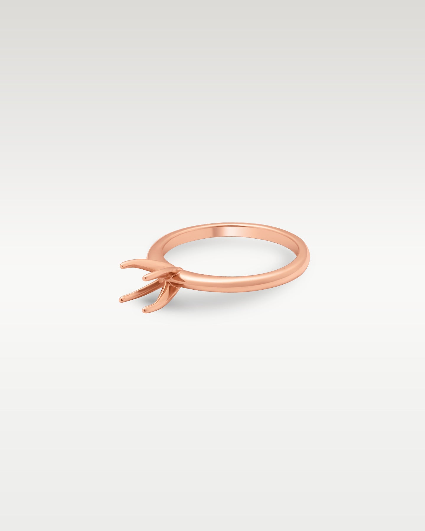 6mm 4-Prong Ring Setting in 14K Rose Gold | Frisco, Texas Jewelry Store