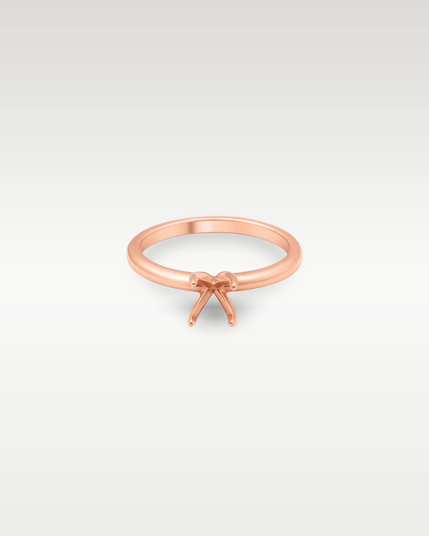 6mm 4-Prong Ring Setting in 14K Rose Gold | Frisco, Texas Jewelry Store