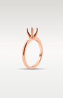 6mm 4-Prong Ring Setting in 14K Rose Gold | Frisco, Texas Jewelry Store