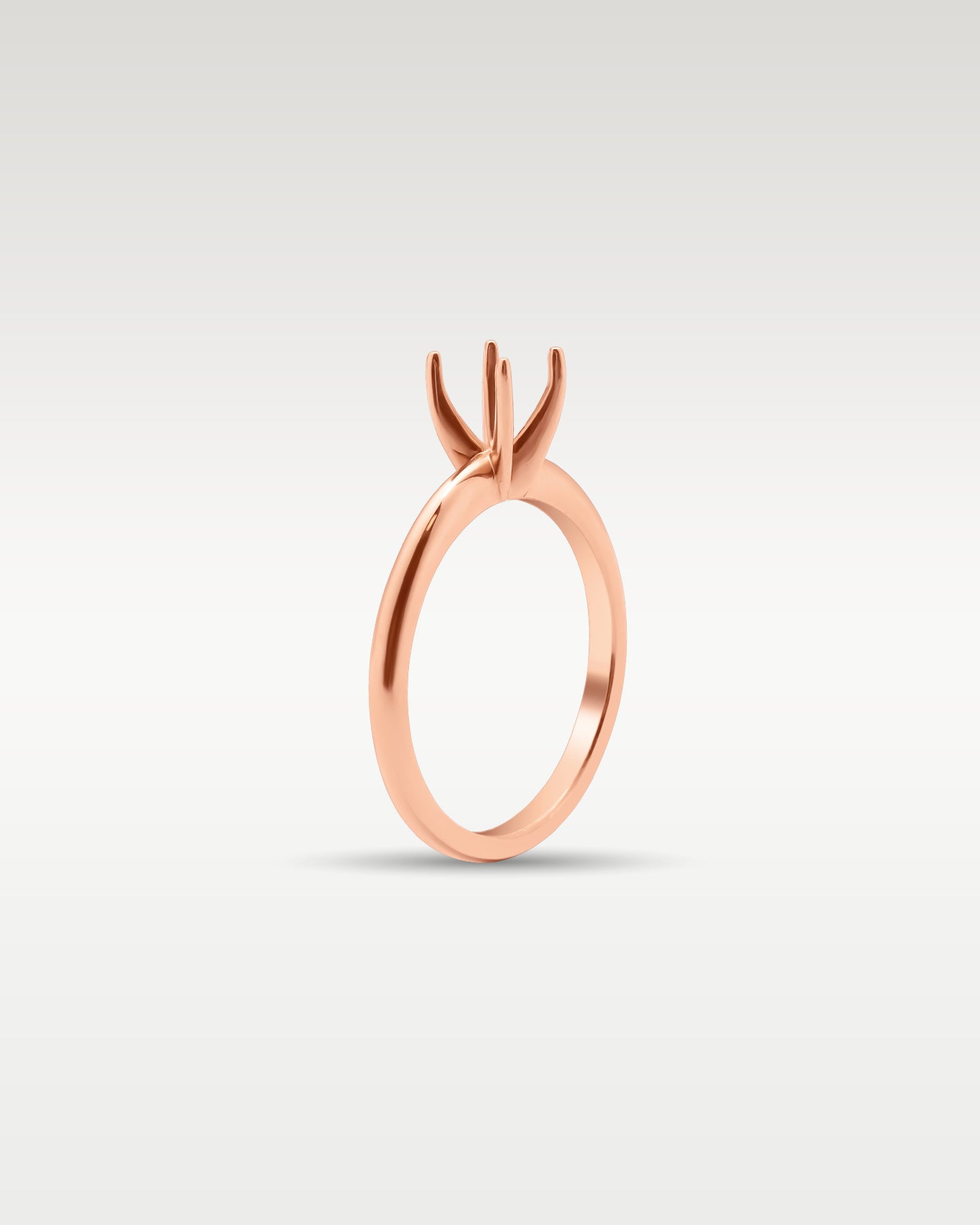 6mm 4-Prong Ring Setting in 14K Rose Gold | Frisco, Texas Jewelry Store