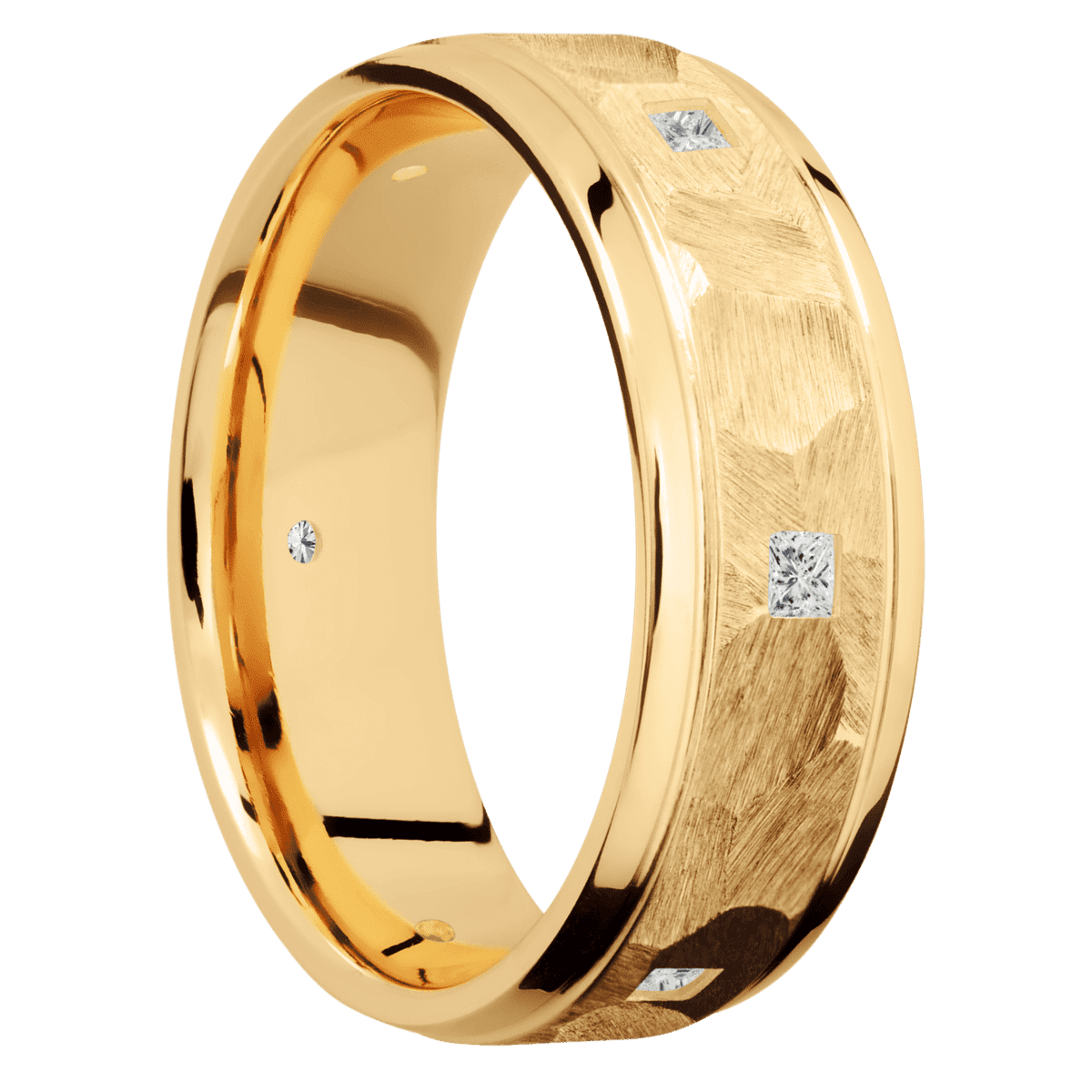 10K Yellow Gold + Rock , Polish Finish