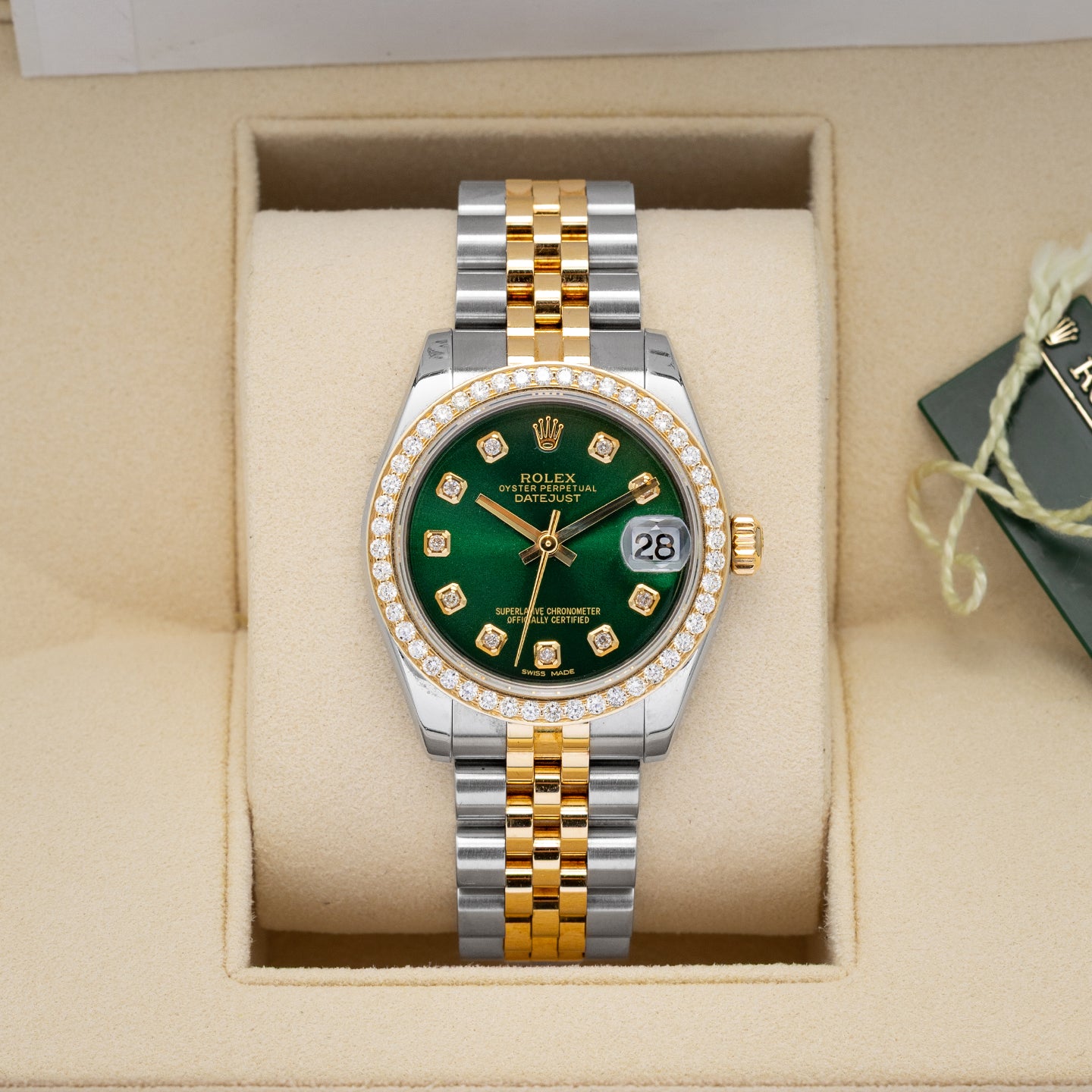 Aftermarket Diamond Rolex Datejust 178273 | Noahs Fine Watches and Jewelry