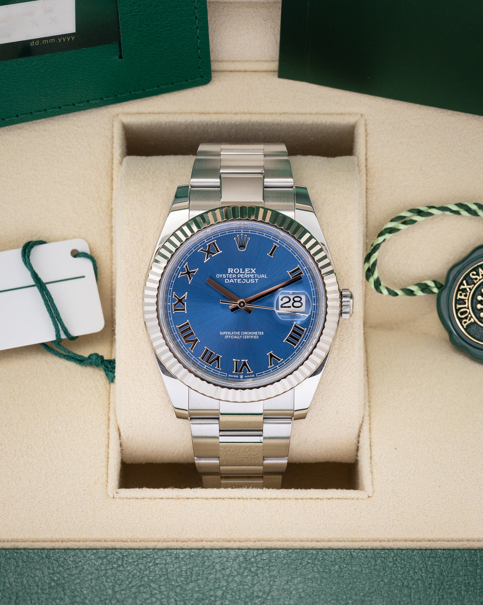 2021 Blue Roman Rolex Datejust 41 126300 | Noah's Fine Watches Dallas