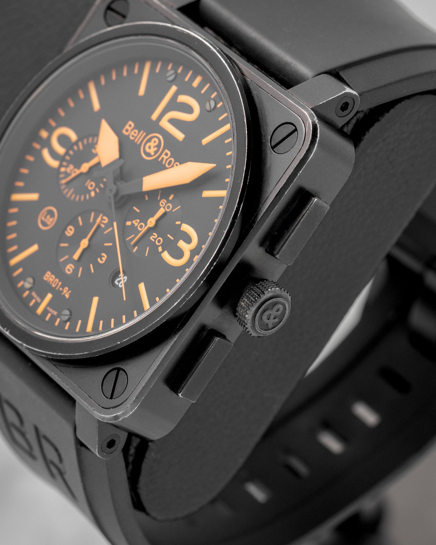 Limited Edition Bell & Ross Chronograph BR01-94 Orange Watch | Noah's Fine Watches Dallas