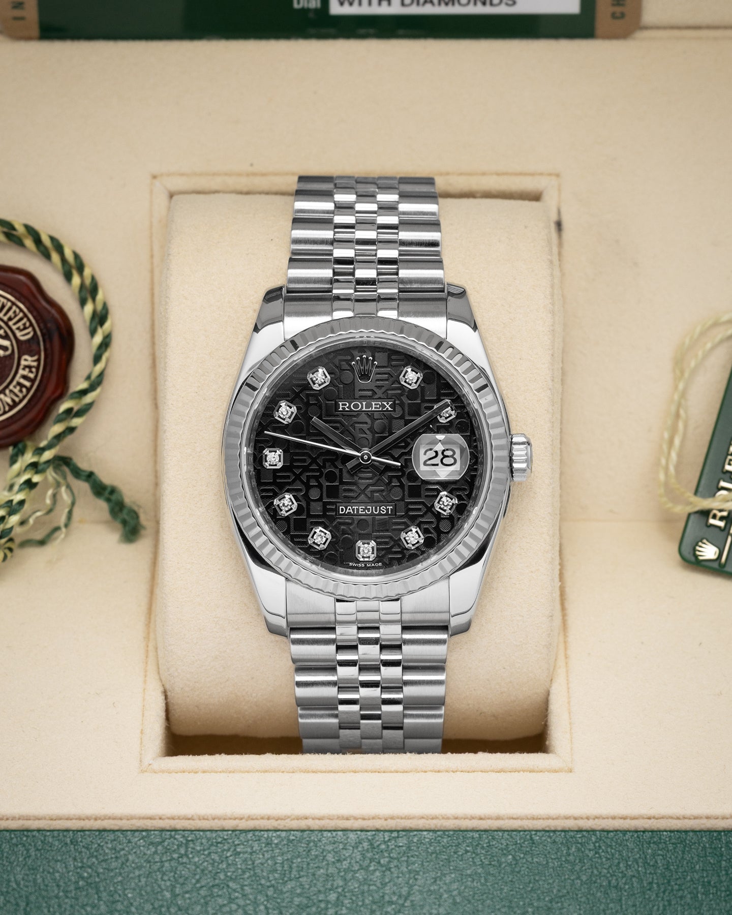 Black Jubilee Rolex Datejust 116234 | Noah's Fine Watches Dallas, Texas