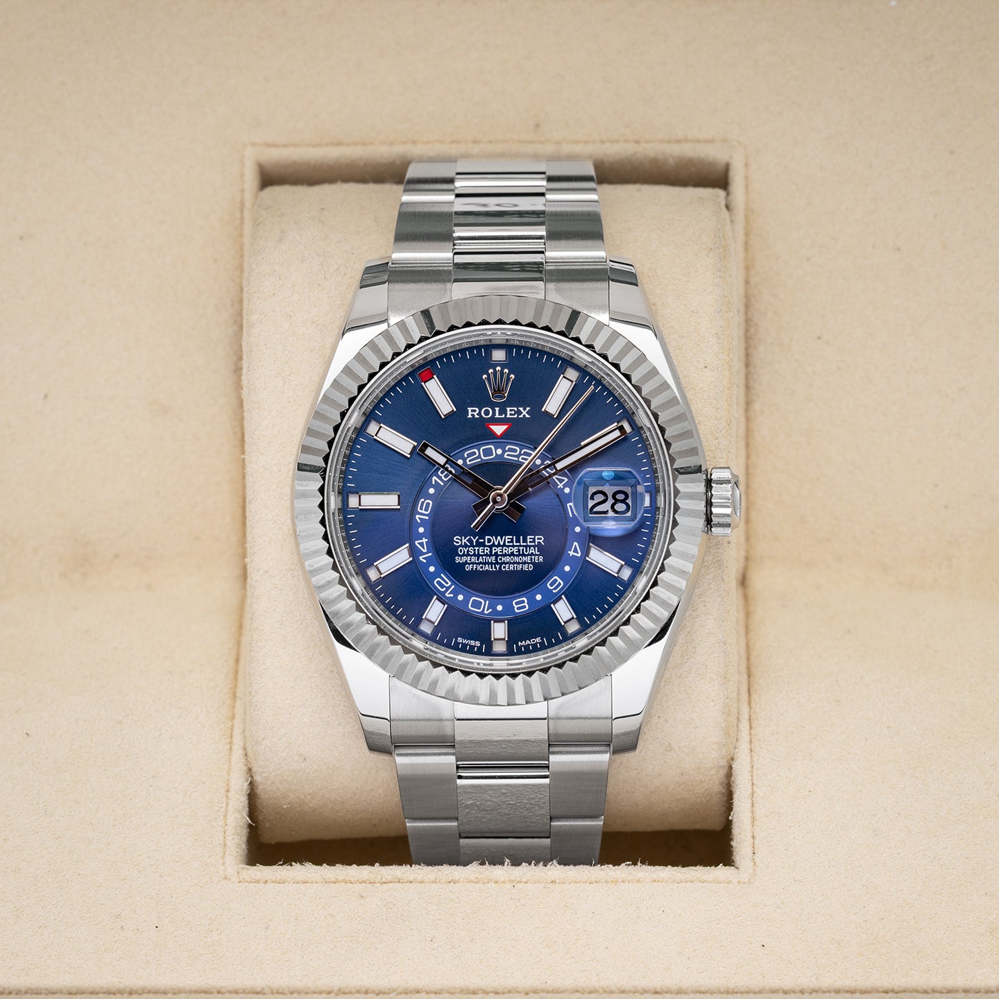 Blue Dial Rolex Sky-Dweller 326934 | Noahs Fine Watches & Jewelry DFW