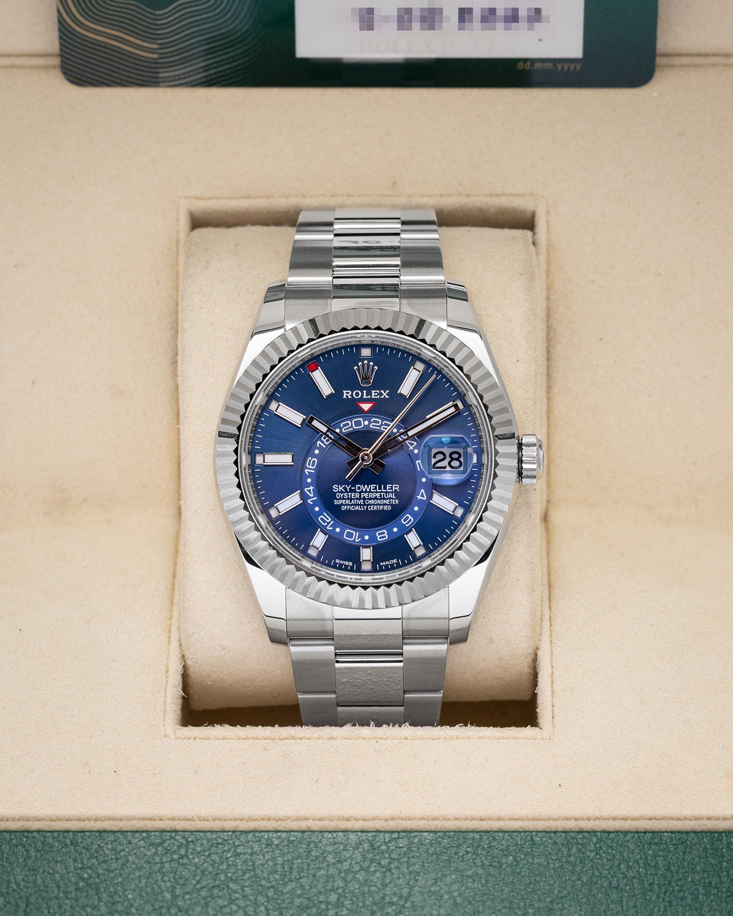 Blue Dial Rolex Sky-Dweller 326934 | Noahs Fine Watches & Jewelry DFW