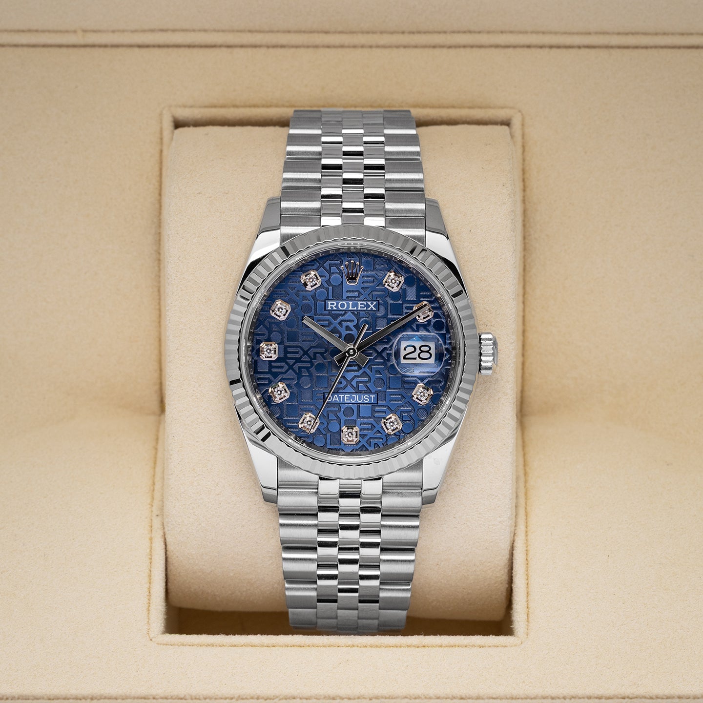 Blue Diamond Jubilee Dial Rolex Datejust 116234 | Noah's Fine Watches & Jewelry
