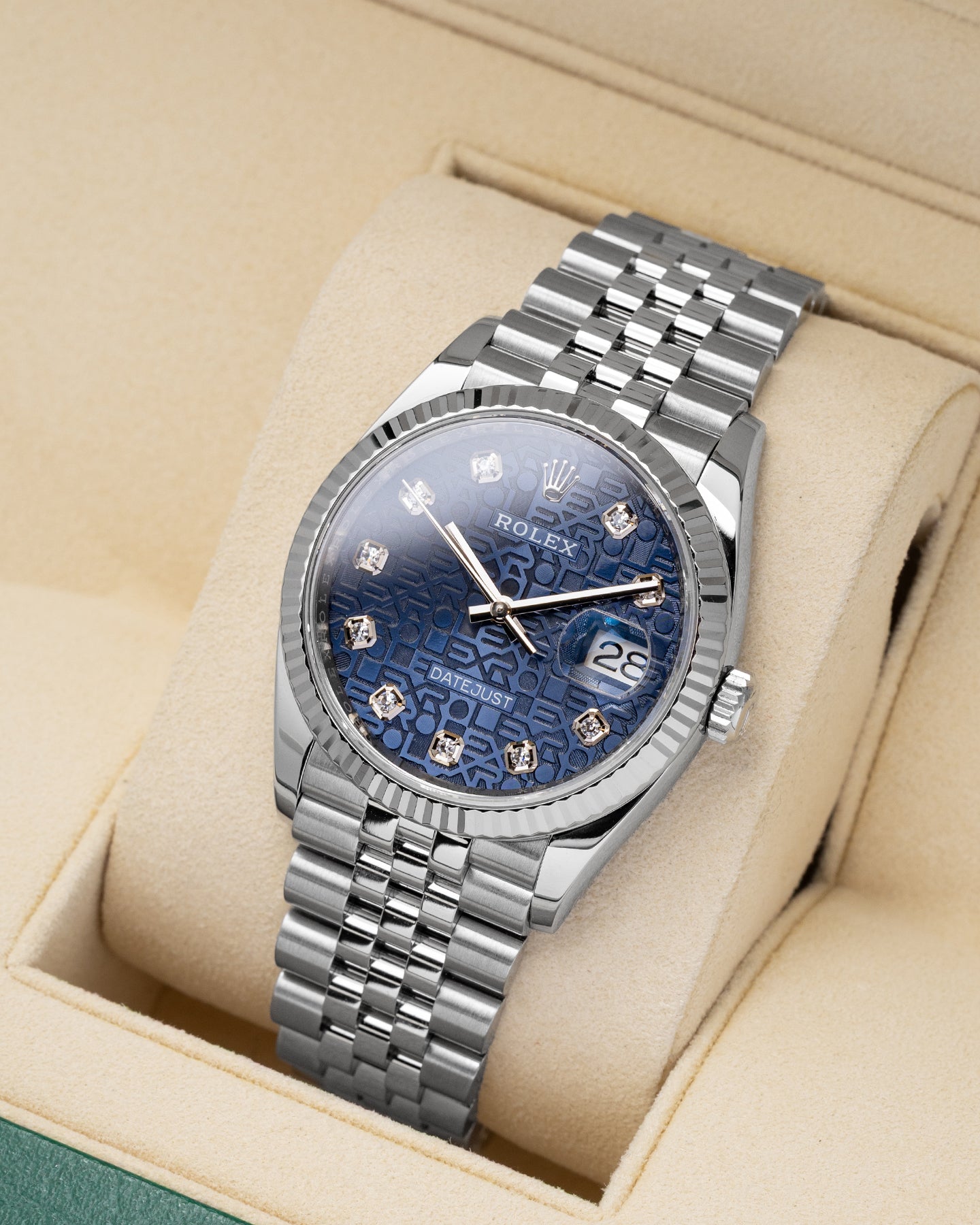 Blue Diamond Jubilee Dial Rolex Datejust 116234 | Noah's Fine Watches & Jewelry