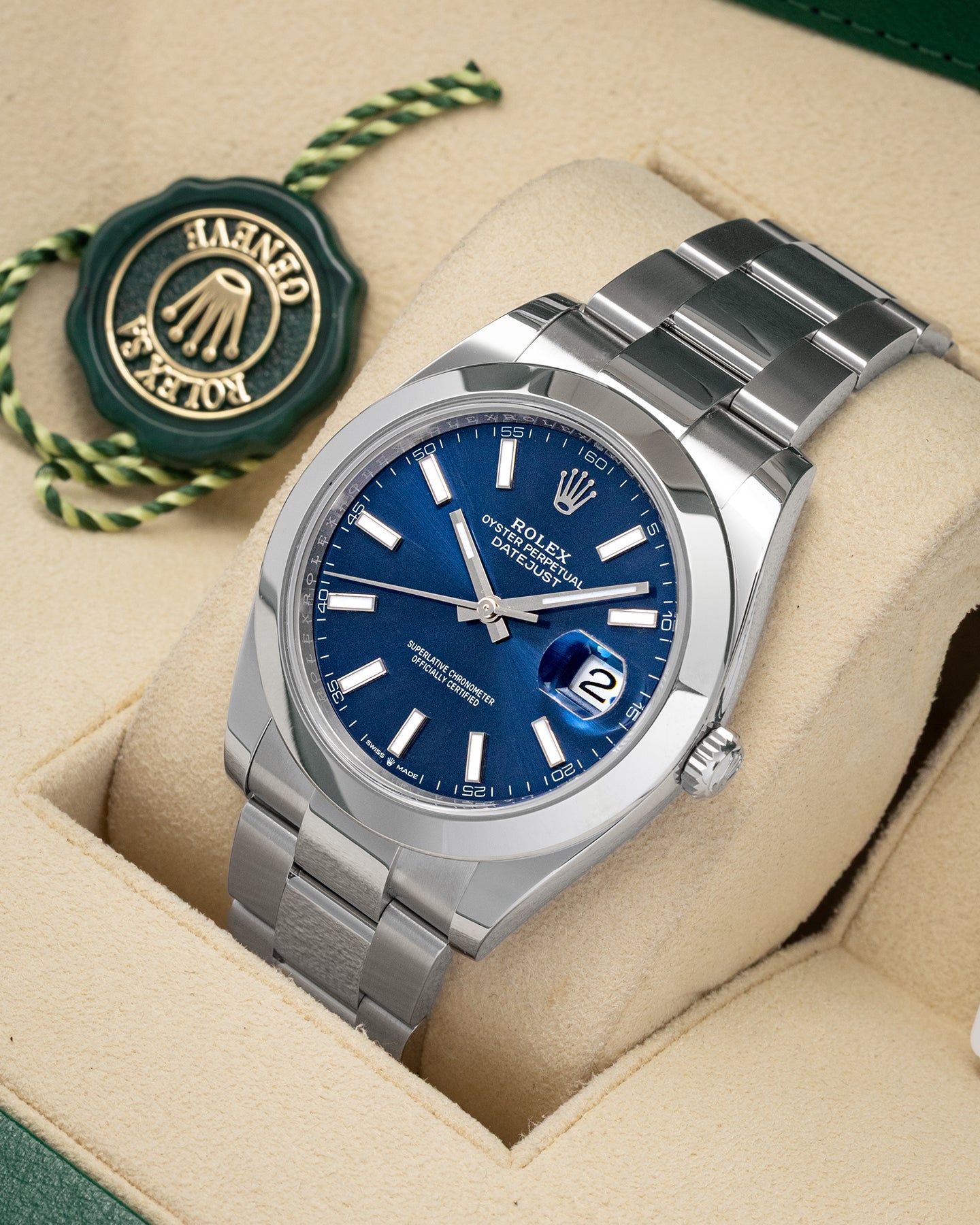 Blue Index Rolex Datejust 41 126300 | Noah's Fine Watches Dallas, Texas