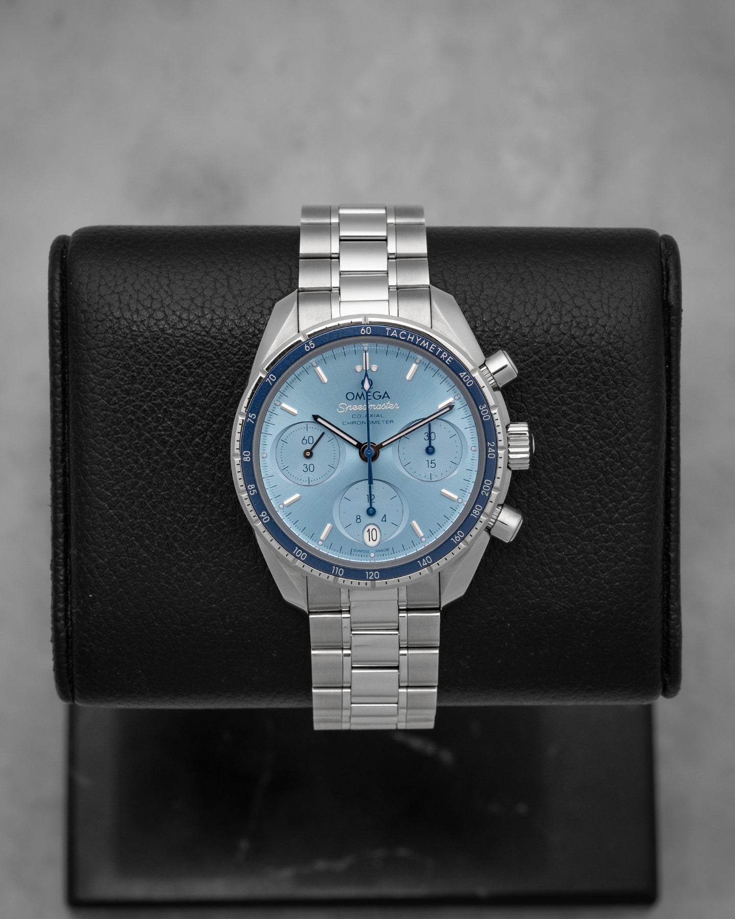 Blue Omega Speedmaster 38 324.30.38.50.03.001 | Noah's Fine Watches & Jewelry Dallas
