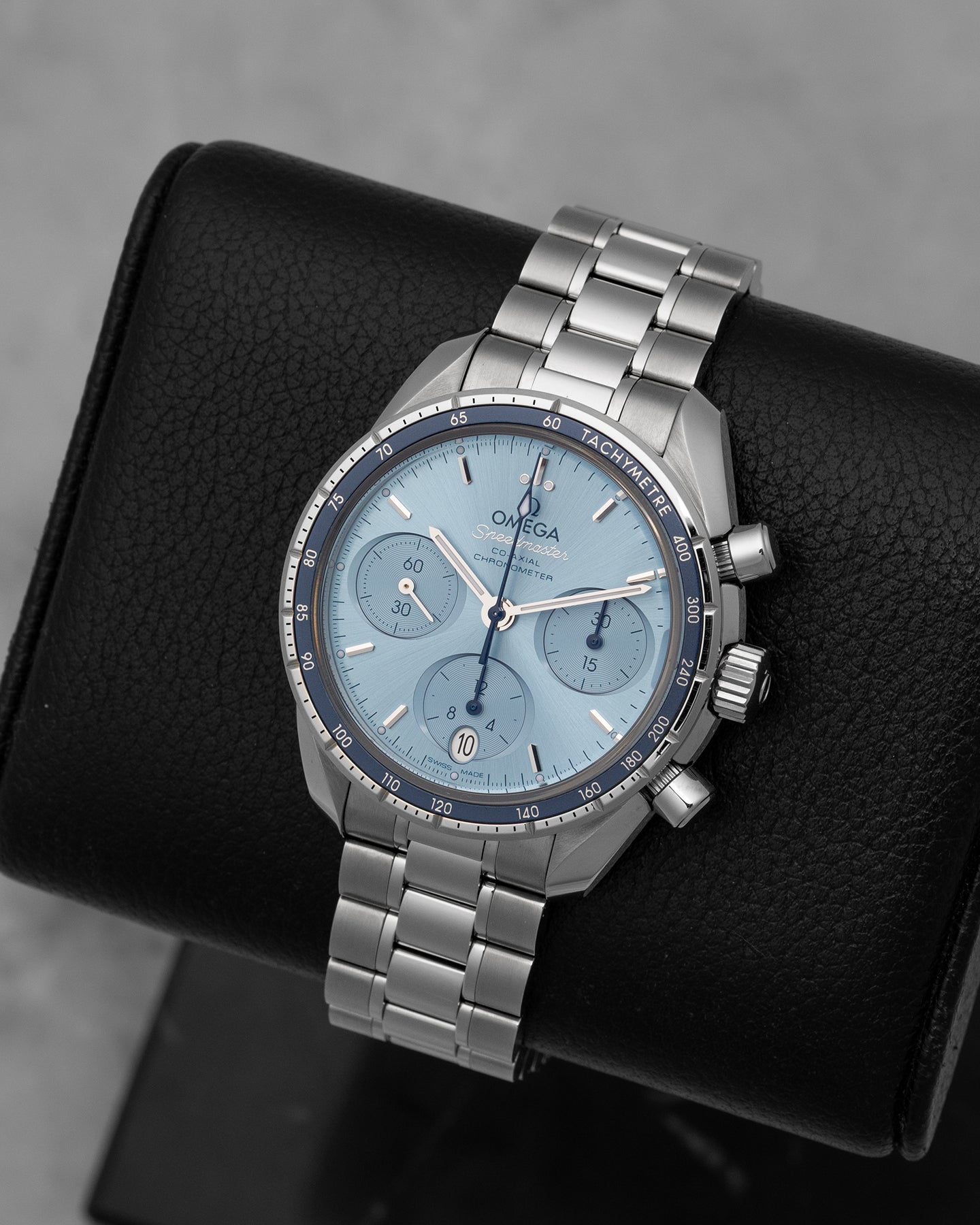 Blue Omega Speedmaster 38 324.30.38.50.03.001 | Noah's Fine Watches & Jewelry Dallas