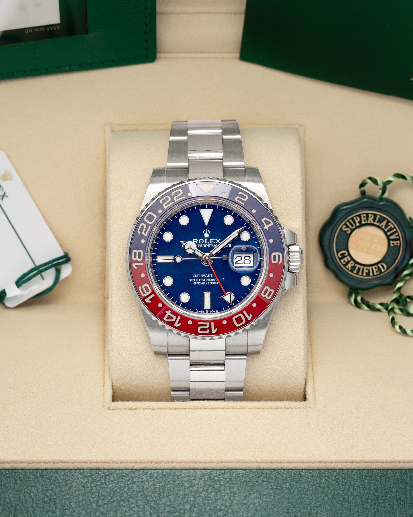 Blue Pepsi Rolex GMT-Master II 126719BLRO | Noah's Fine Watches DFW, Texas