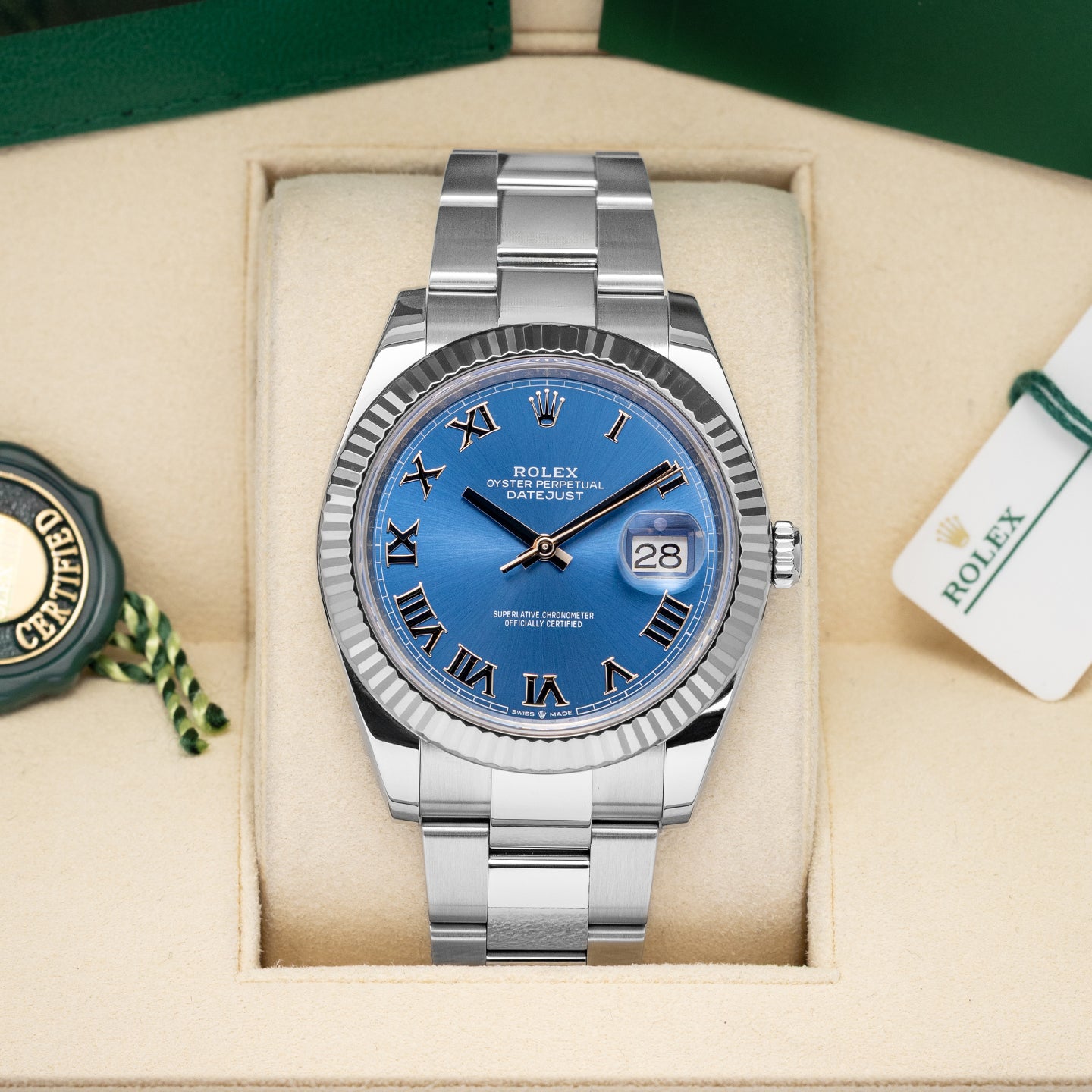 Blue Roman Rolex Datejust 126334 | Noah's Fine Watches & Jewelry Dallas
