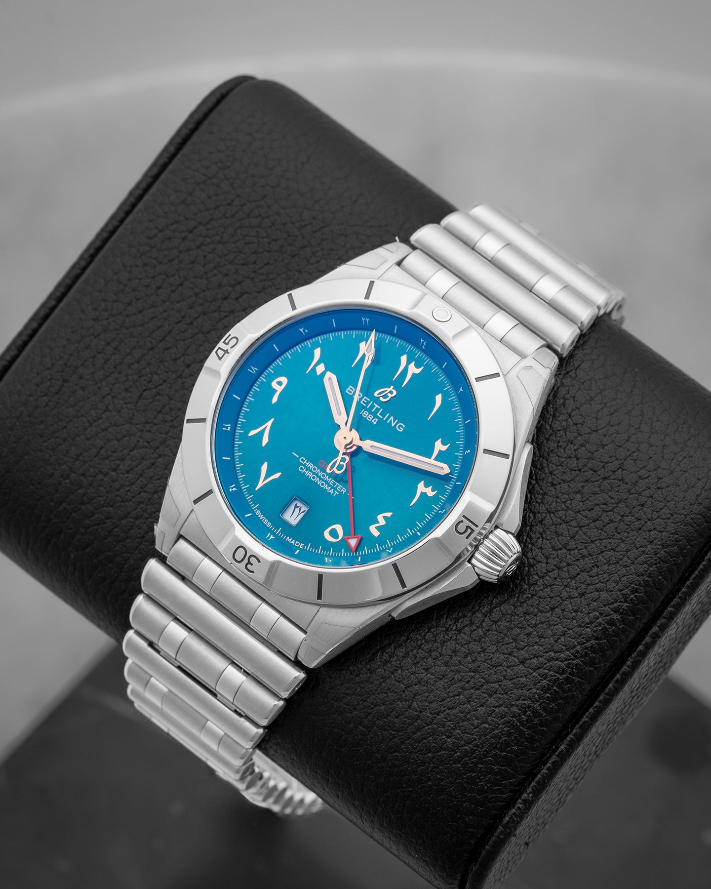 Breitling Chrono GMT Teal A323983B1C1A1 | Noah's Fine Watches Dallas, Texas