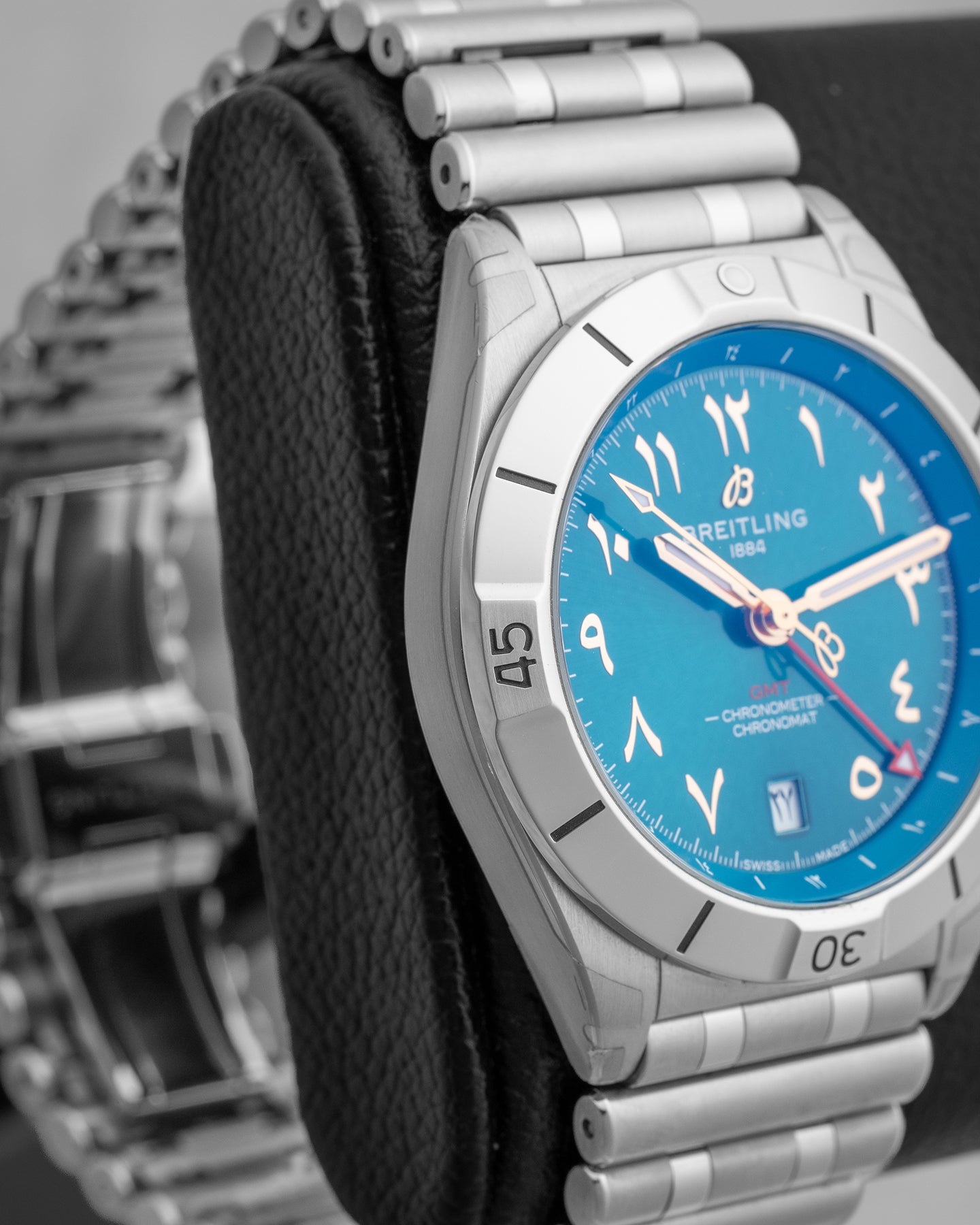 Breitling Chrono GMT Teal A323983B1C1A1 | Noah's Fine Watches Dallas, Texas