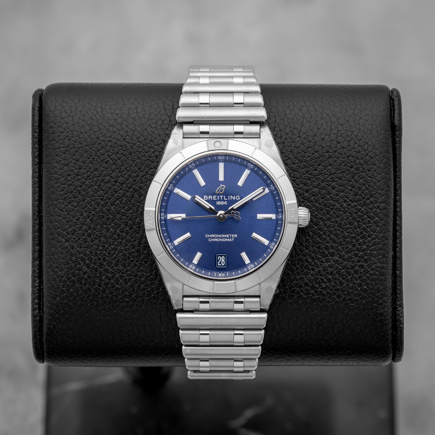 Steel Blue Breitling Chronomat 36 A10380 Watch | Noah's Fine Watches and Jewelry Dallas