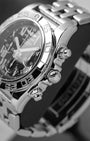 Steel Black Breitling Chronomat AB0110 Watch | Noah's Fine Watches and Jewelry Dallas