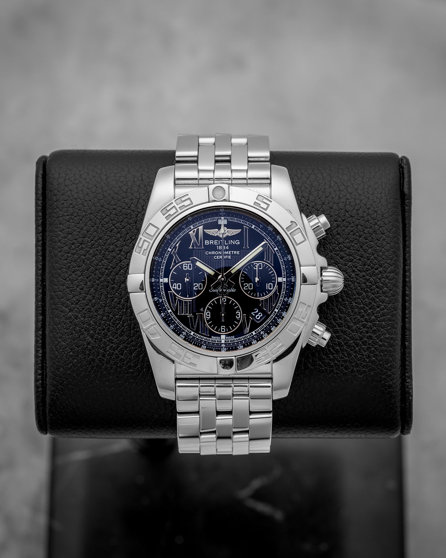 Steel Black Breitling Chronomat AB0110 Watch | Noah's Fine Watches and Jewelry Dallas