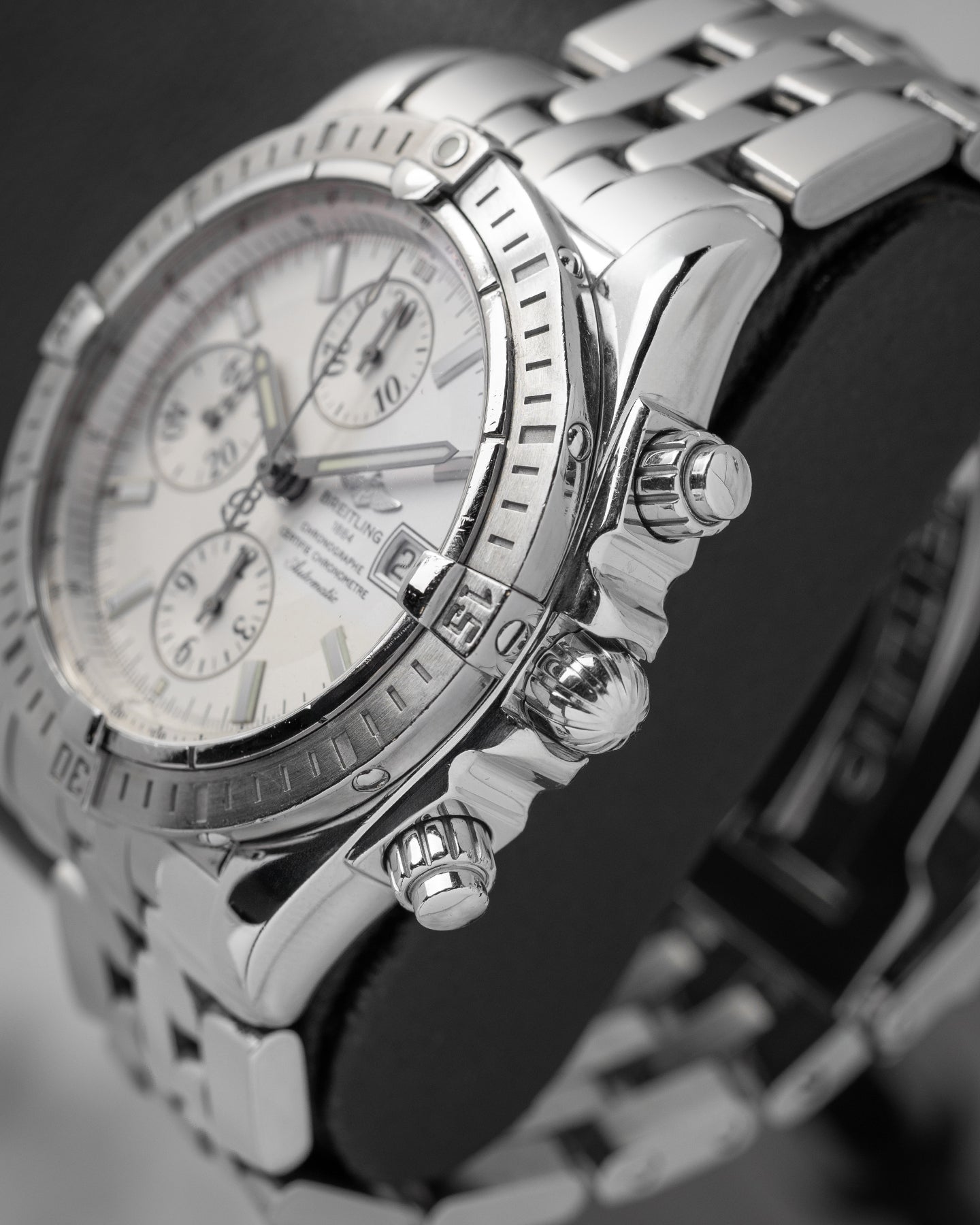 Steel White Breitling Chronomat Evolution A13356 Watch | Noah's Fine Watches and Jewelry Dallas