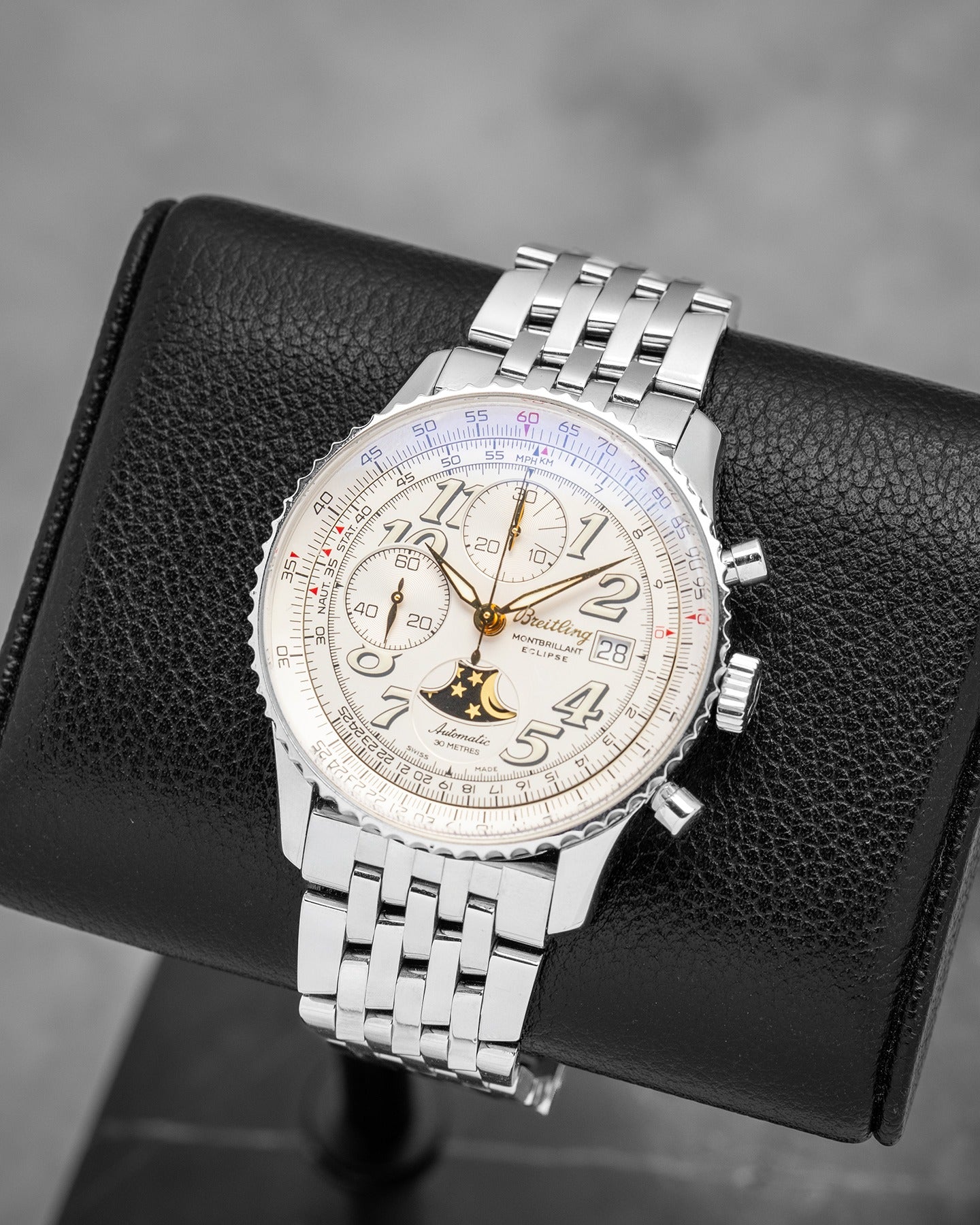 Breitling Montbrillant Eclipse White A43030 41.5mm – Noah's Fine