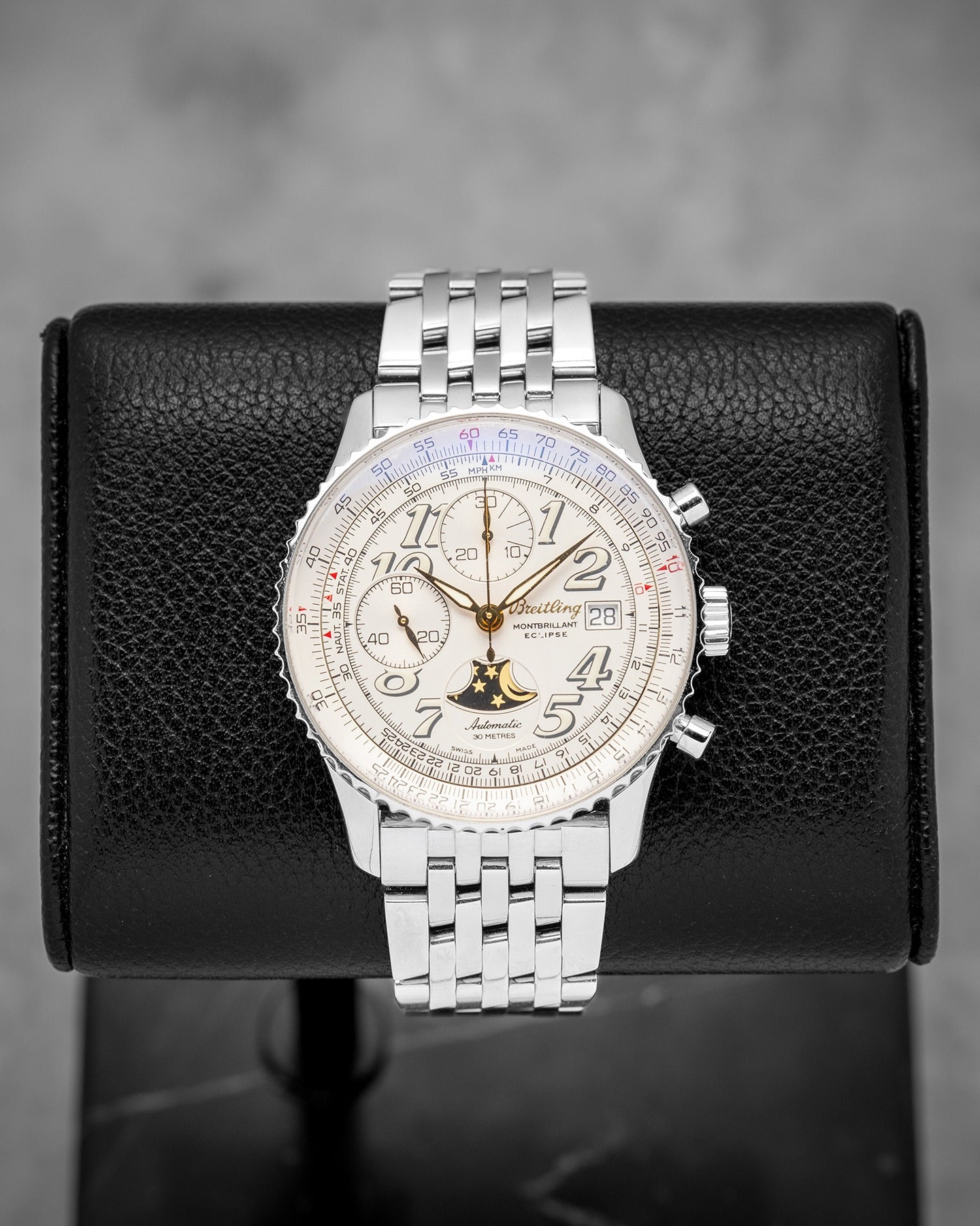 Breitling Montbrillant White Eclipse A43030 Watch | Noah's Fine Watches and Jewelry
