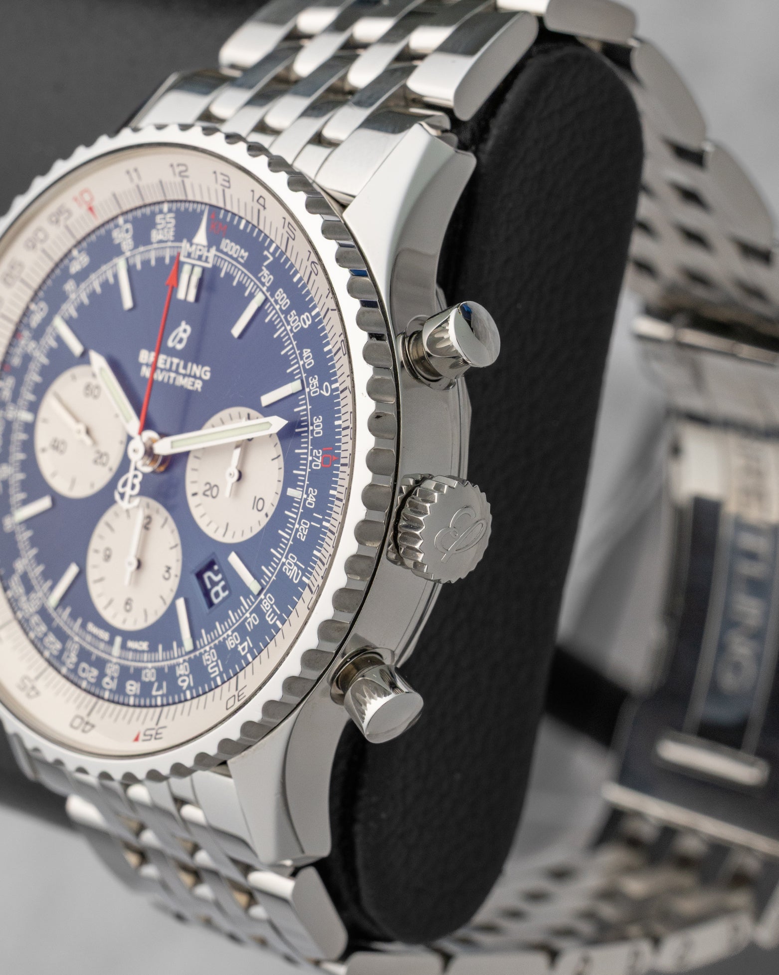 Blue Breitling Navitimer B01 Chronograph 46 | Noah's Fine Watches DFW