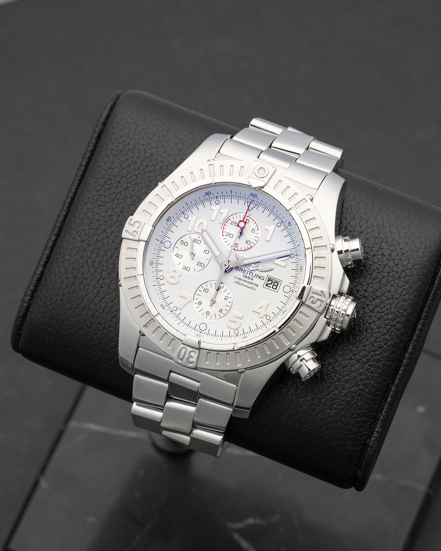 White dial Breitling Super Avenger A1337011/A562 | Noahs Fine Watches