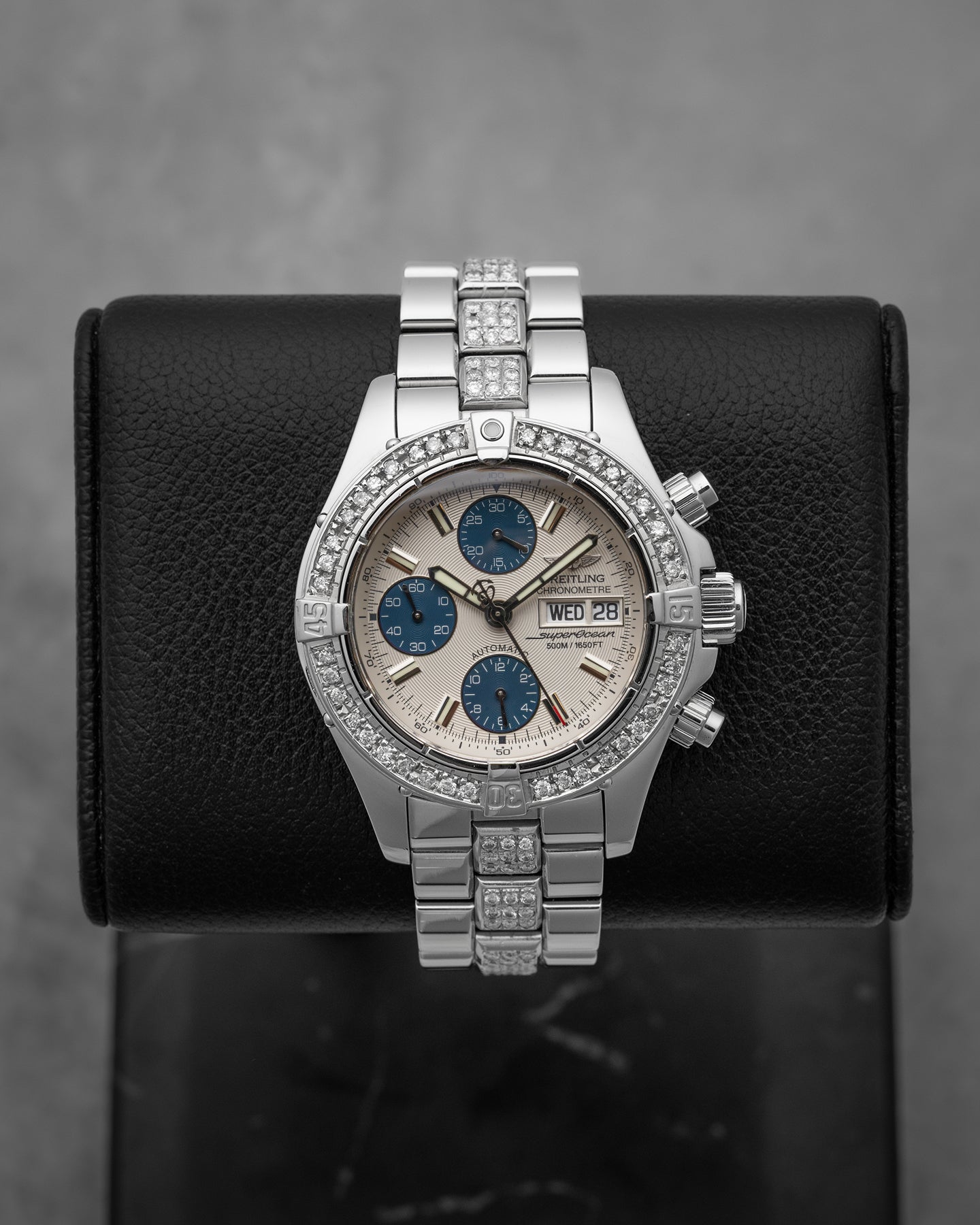 Steel Diamonds Breitling Superocean Chronograph II | Noah's Fine Watches Dallas, Texas
