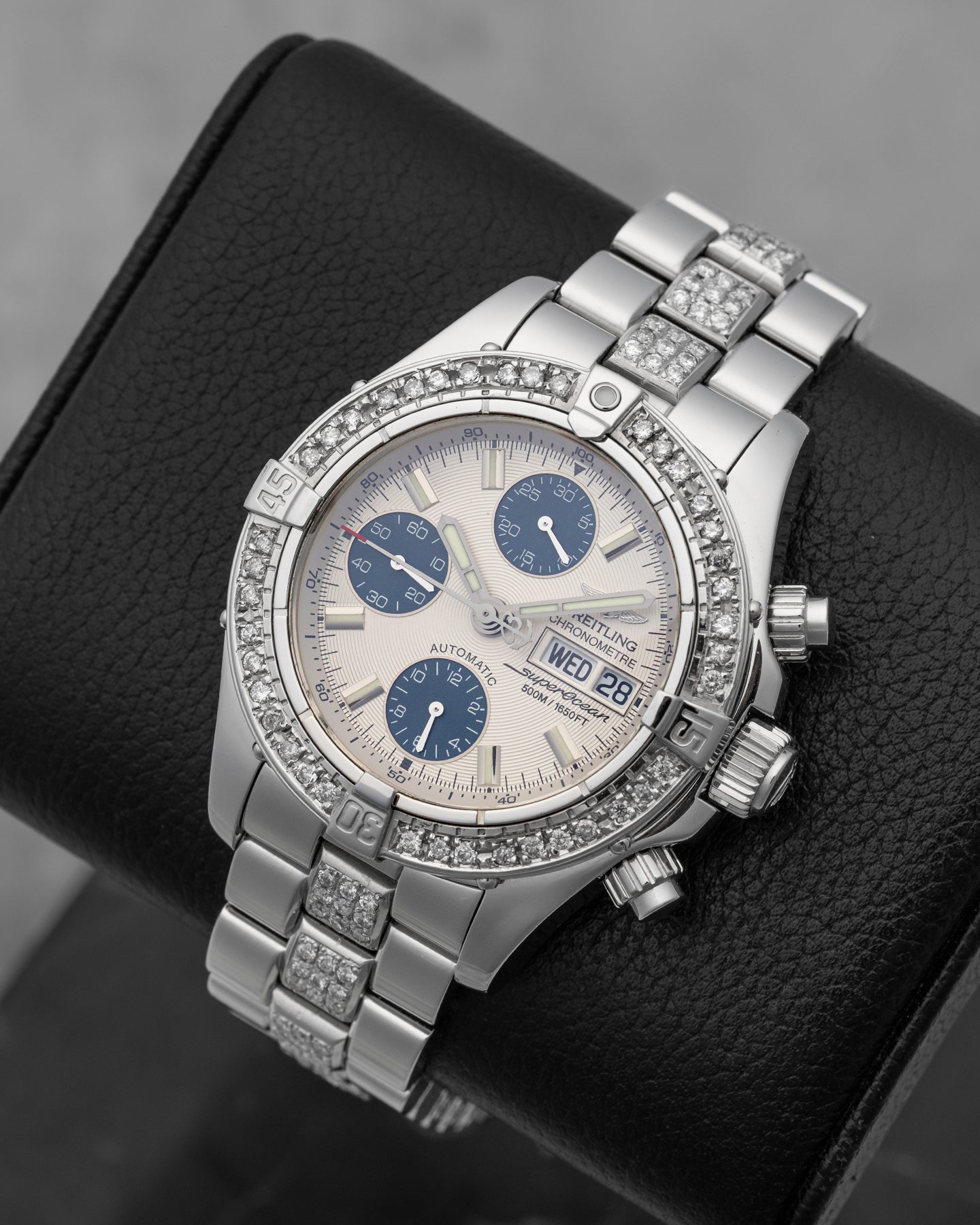 Steel Diamonds Breitling Superocean Chronograph II | Noah's Fine Watches Dallas, Texas