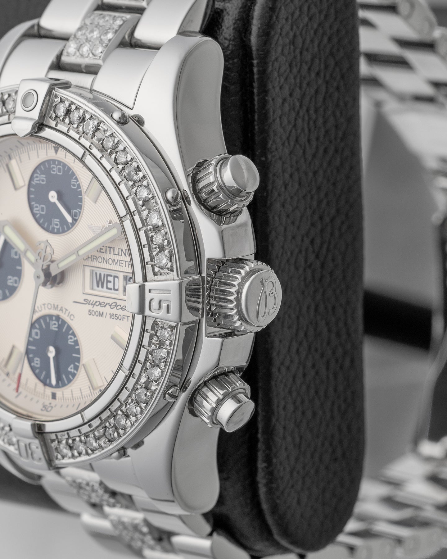 Steel Diamonds Breitling Superocean Chronograph II | Noah's Fine Watches Dallas, Texas