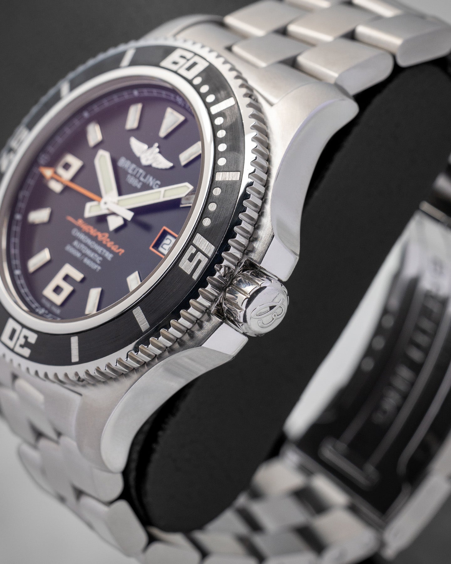 Steel Black Breitling Superocean II A17391 Watch | Noah's Fine Watches and Jewelry Dallas