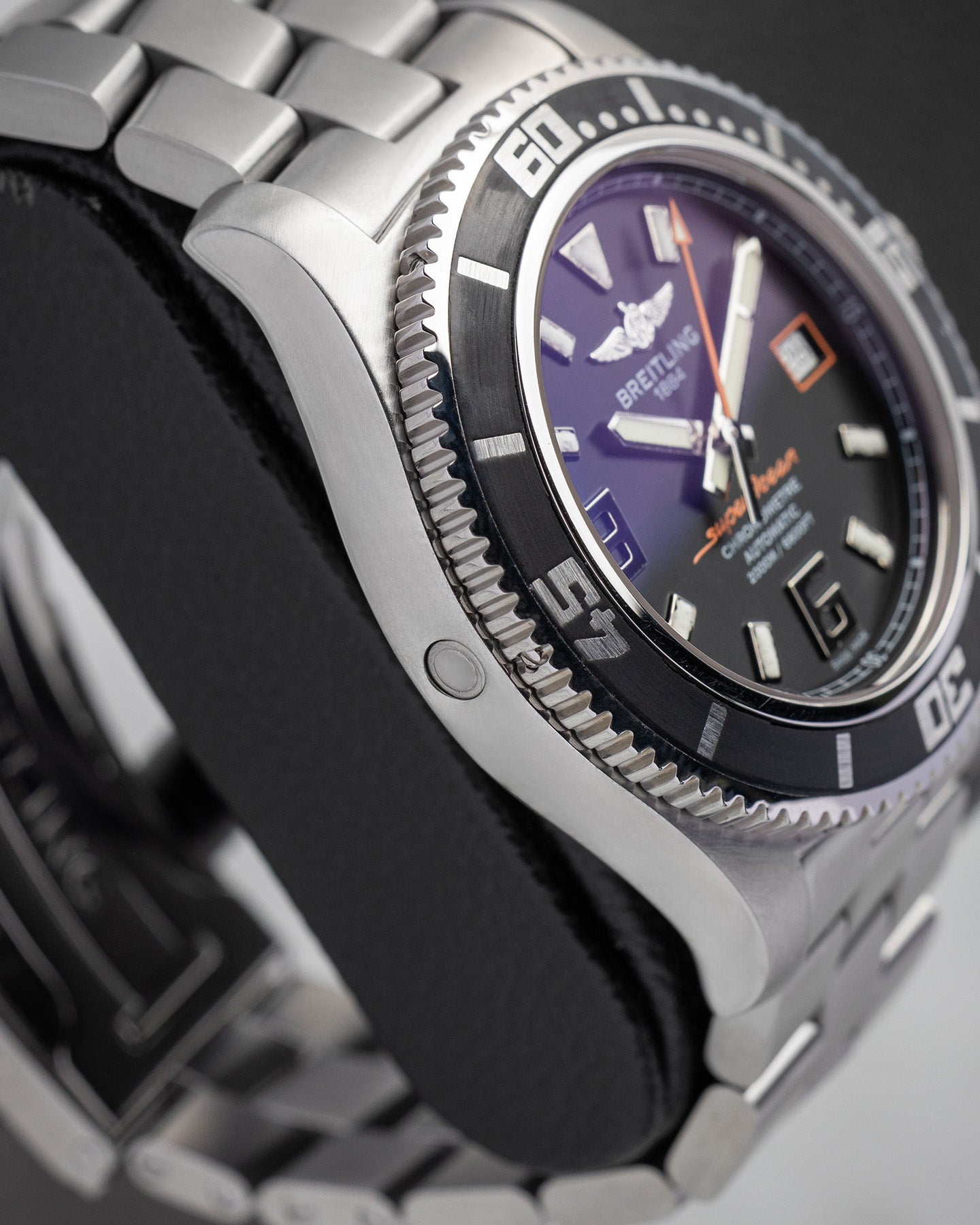 Steel Black Breitling Superocean II A17391 Watch | Noah's Fine Watches and Jewelry Dallas