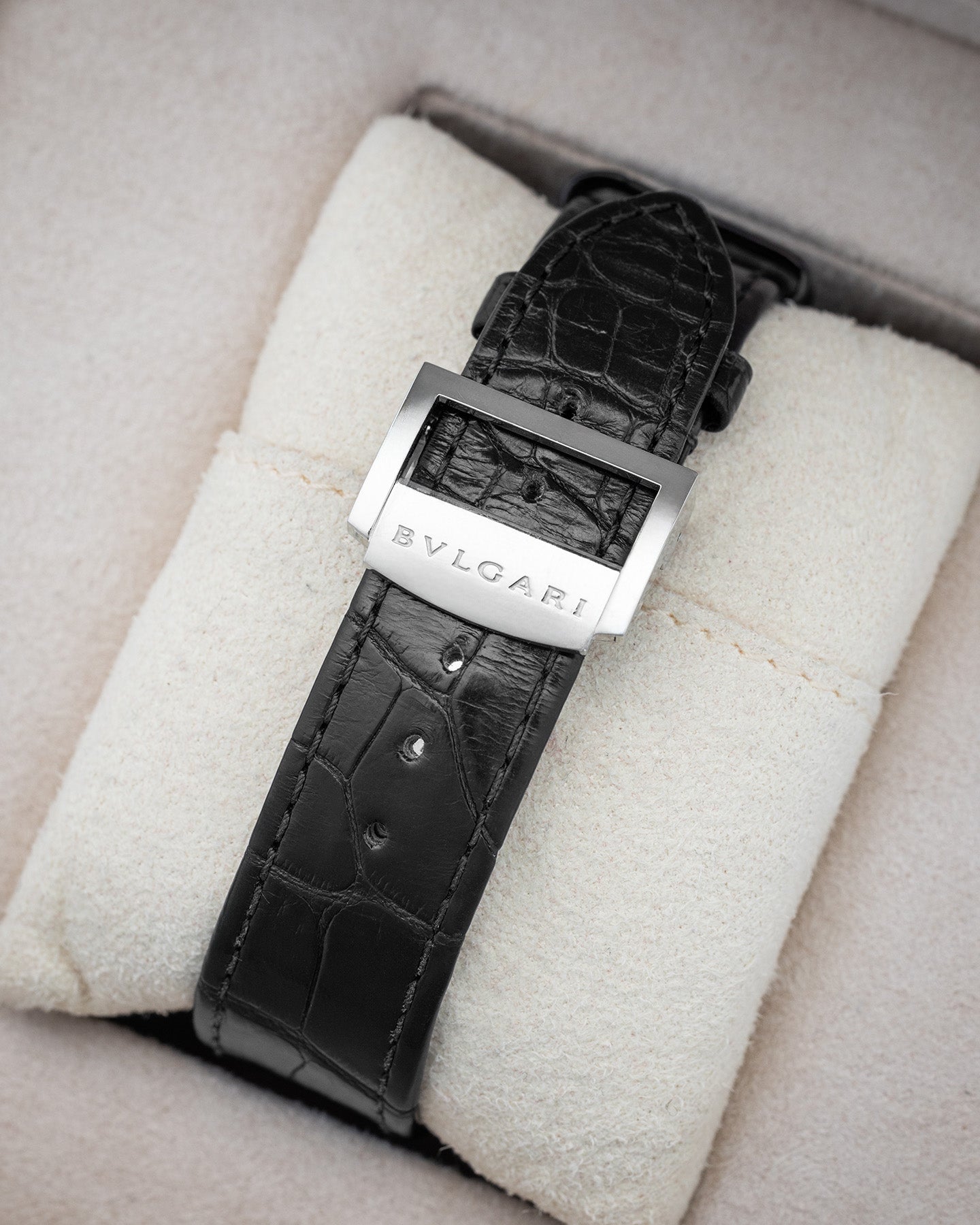 Bvlgari Bulgari Solotempo BB41S Steel Black Watch | Noah's Fine Watches and Jewelry