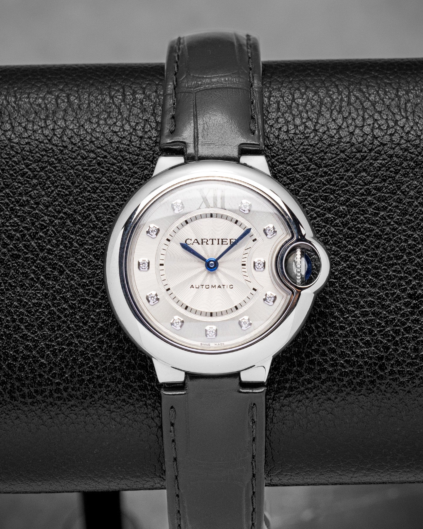 33mm Diamond Cartier Ballon Bleu 3489 Watch | Noah's Fine Watches and Jewelry Dallas