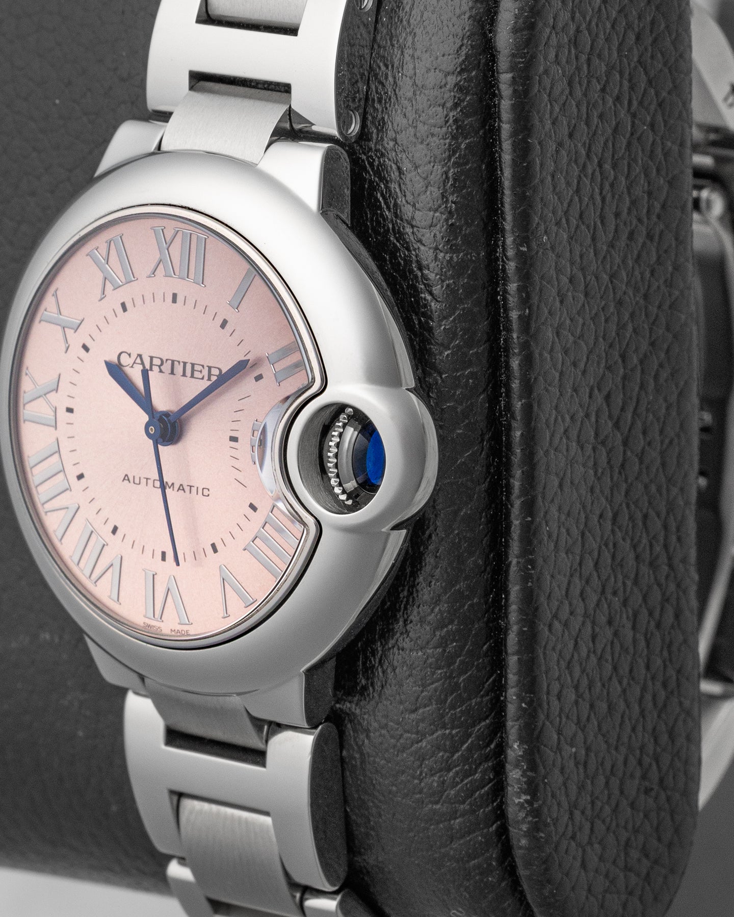 Pink 33MM Cartier Ballon Bleu de Cartier | Noah's Fine Watches Dallas, Texas