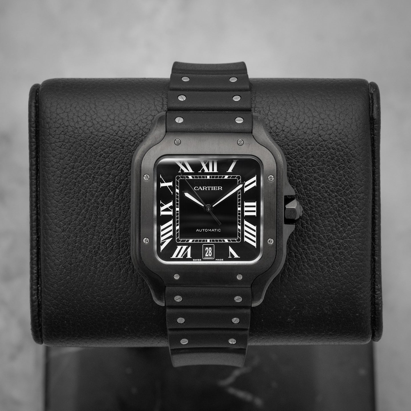 Black ADLC Cartier Santos de Cartier WSSA0039 | Noahs Fine Watches & Jewelry TX