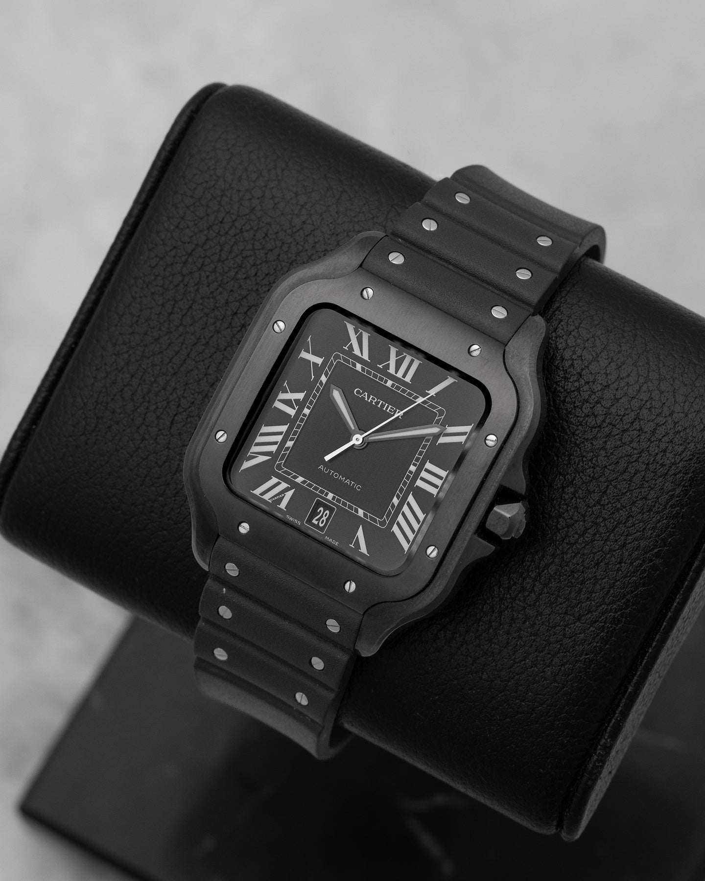 Black ADLC Cartier Santos de Cartier WSSA0039 | Noahs Fine Watches & Jewelry TX