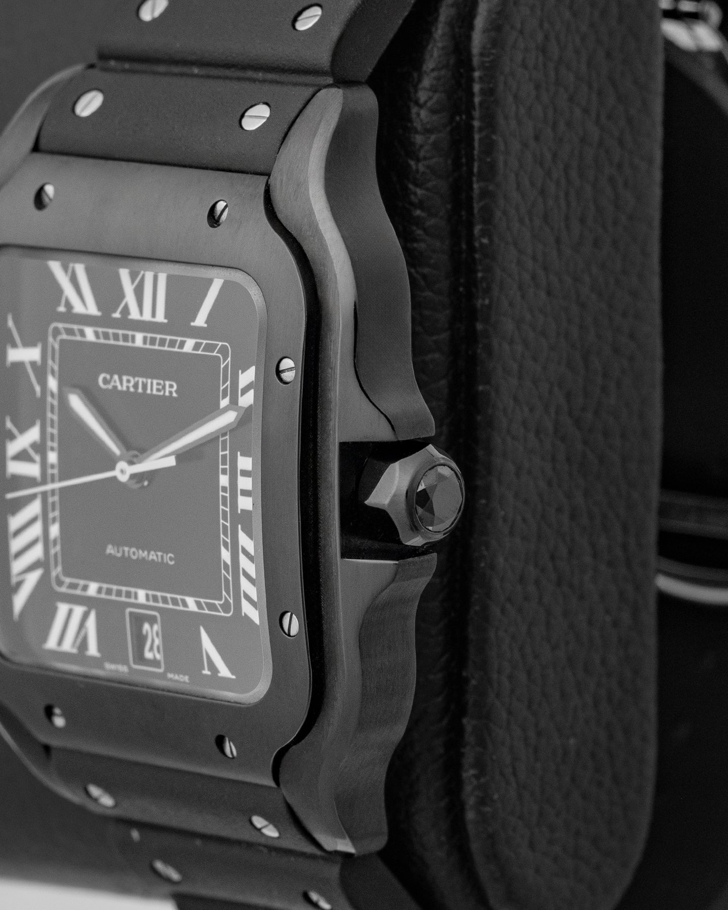 Black ADLC Cartier Santos de Cartier WSSA0039 | Noahs Fine Watches & Jewelry TX