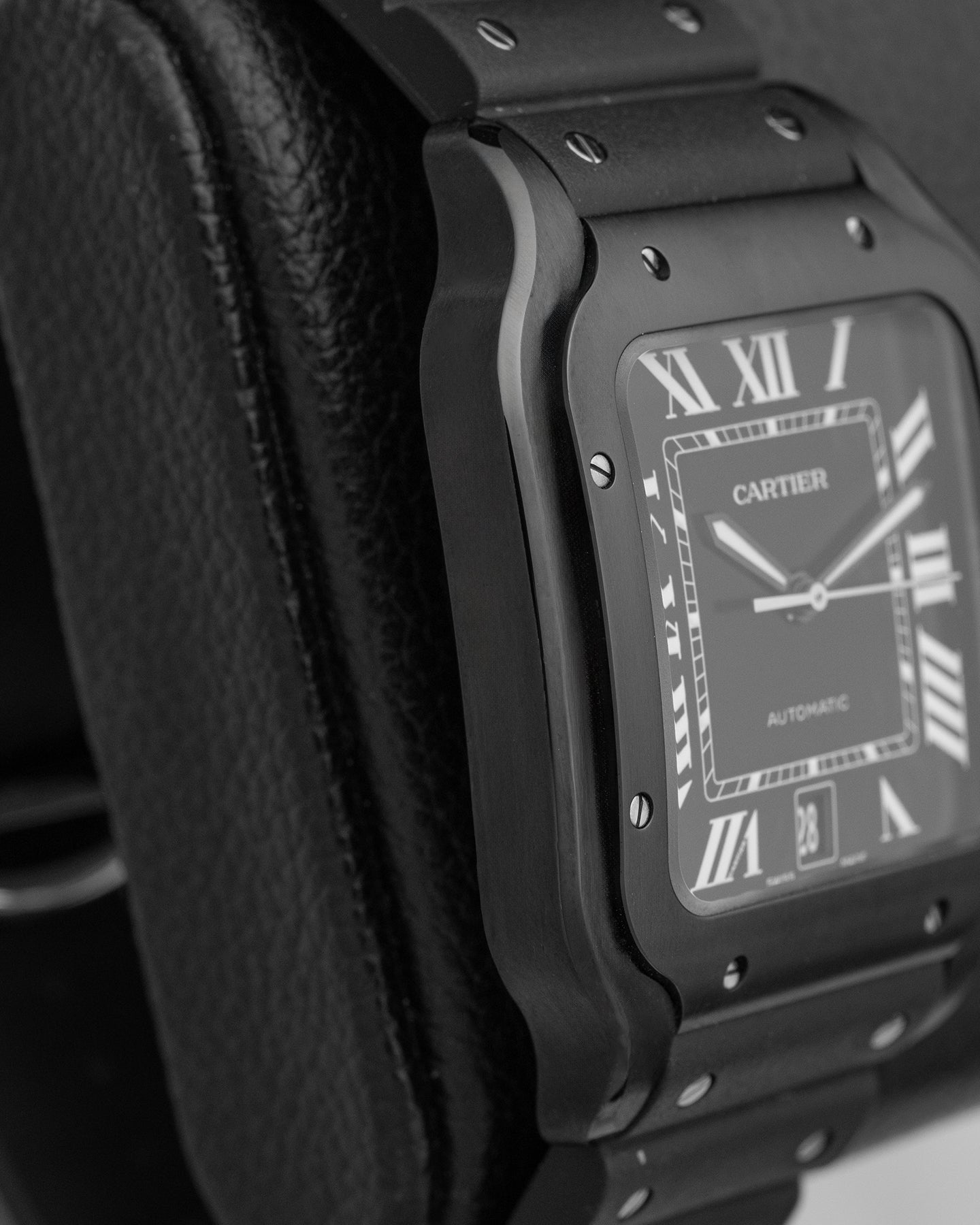 Black ADLC Cartier Santos de Cartier WSSA0039 | Noahs Fine Watches & Jewelry TX