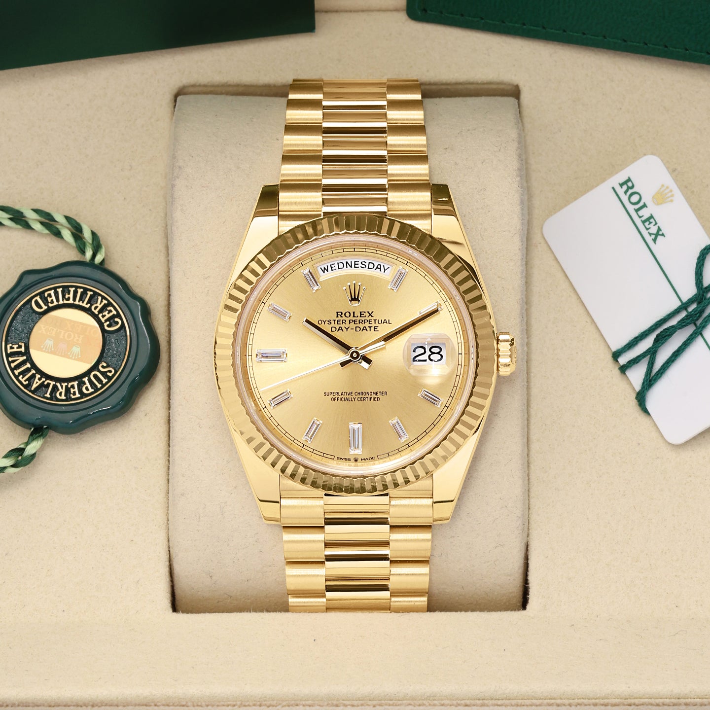 Yellow Gold Rolex Day-Date 40 228238 | Noah's Fine Watches & Jewelry Dallas
